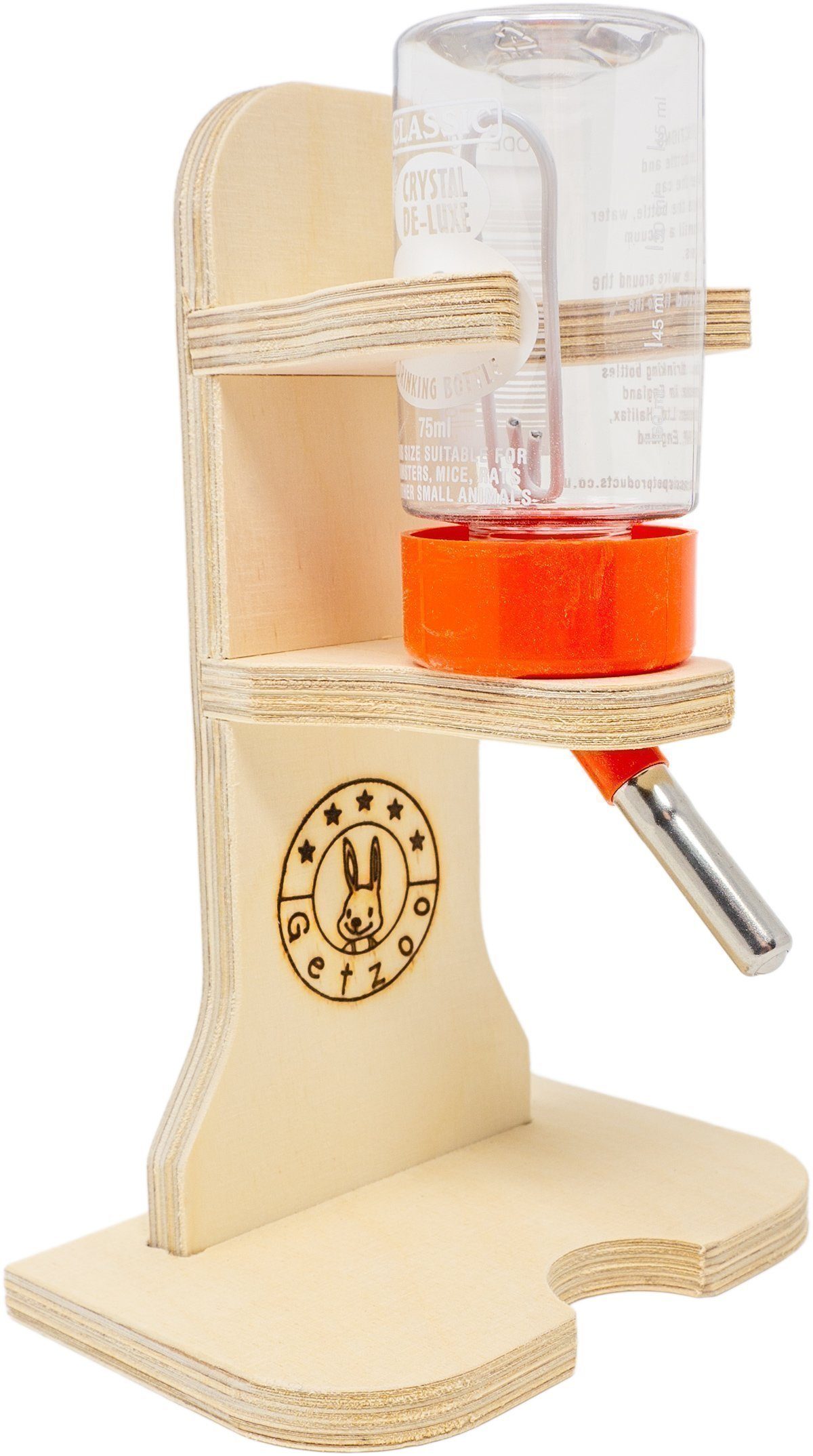 Getzoo Wasserspielzeug Getzoo Tränke aus Holz + 75 ml Trinkflasche von Classic®