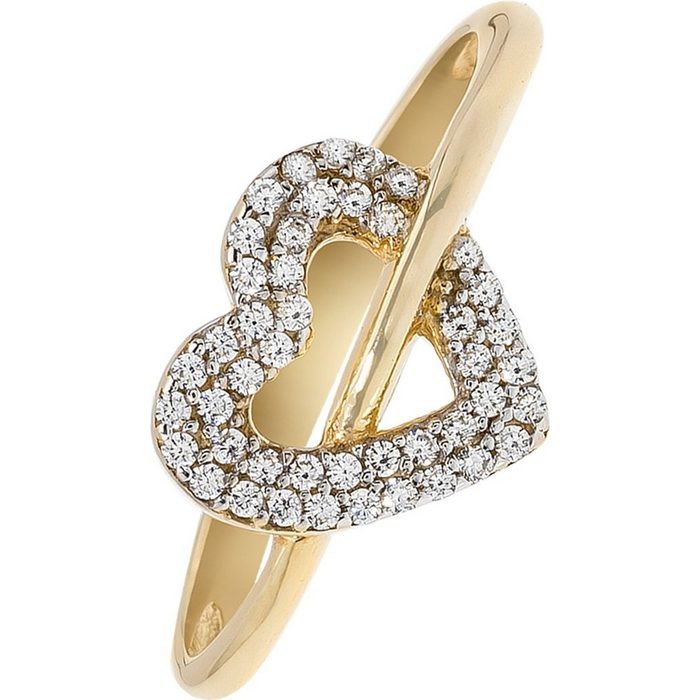 Balia Goldring Balia Ring für Damen 8K Gold 333 (Fingerring) Fingerring Größe 56 (17 8) 333 Gelbgold - 8 Karat (Herz gold) Gold 333