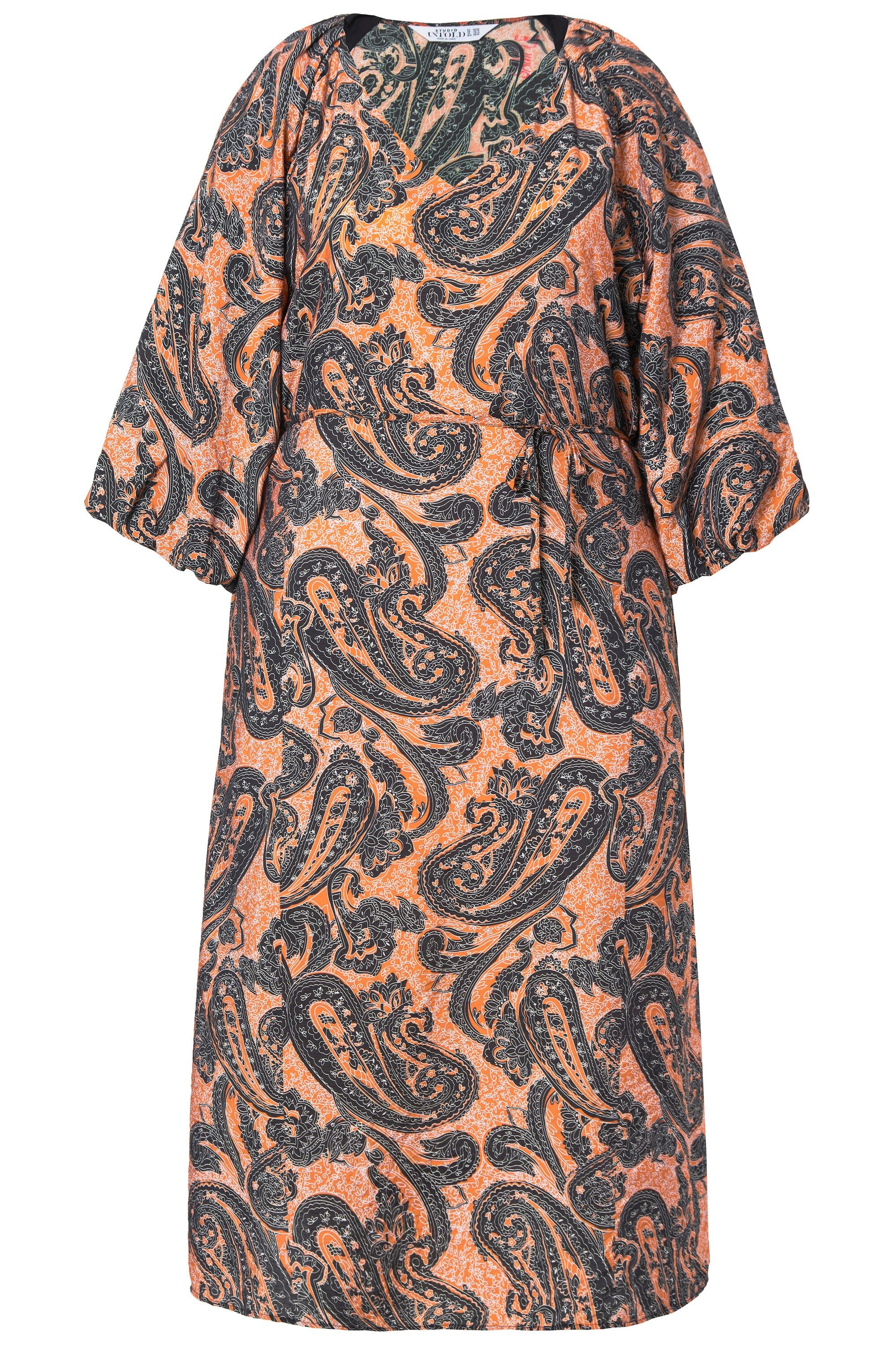 Studio Untold Midikleid Maxikleid A-Line Paisley 3/4-Ballonärmel