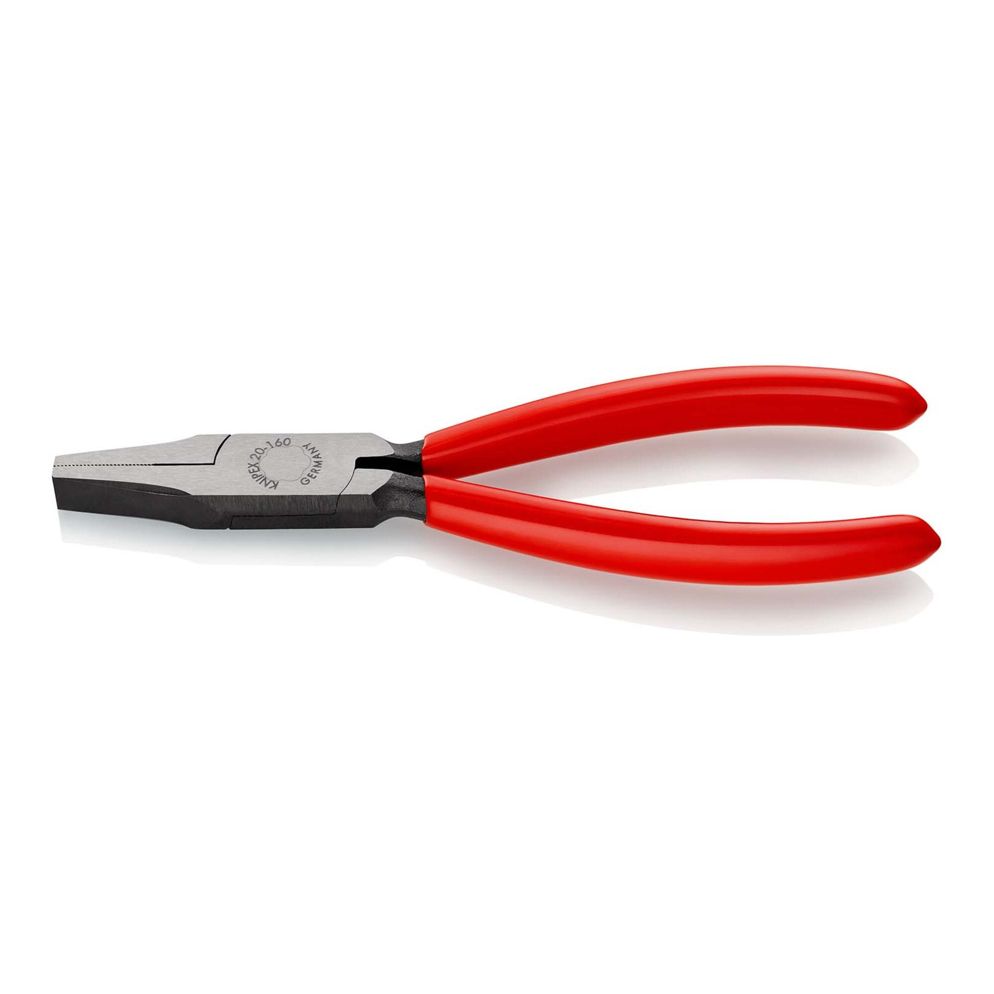 Knipex Flachzange KNIPEX 20 01 160 Flachzange mit Kunststoff überzogen schwarz atramenti