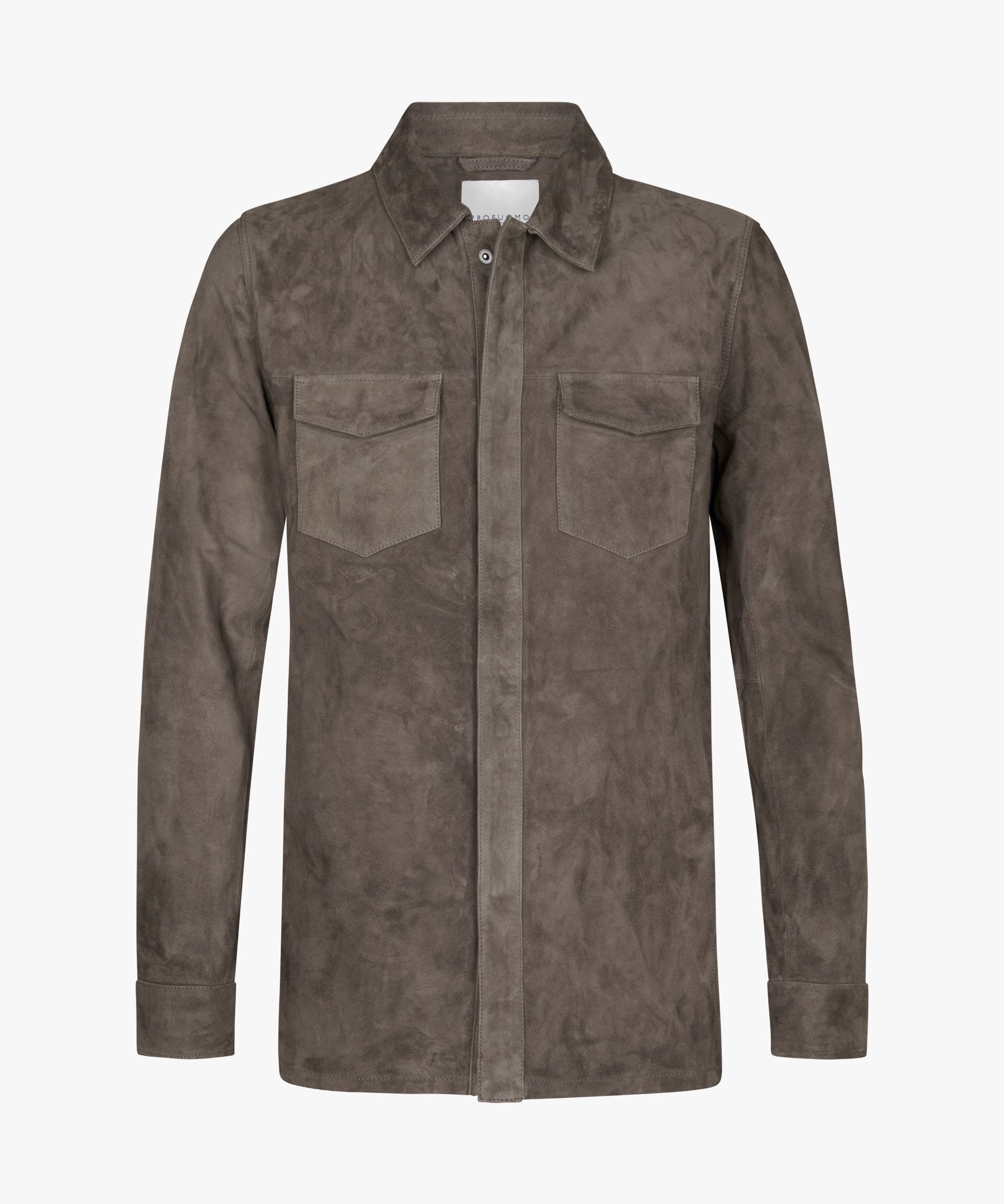 Profuomo Oversize-Shirt OVERSHIRT SUEDE TAUPE