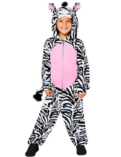 Amscan Kostüm Zebra Kostüm für Kinder - Onesie, Overall Tierkos