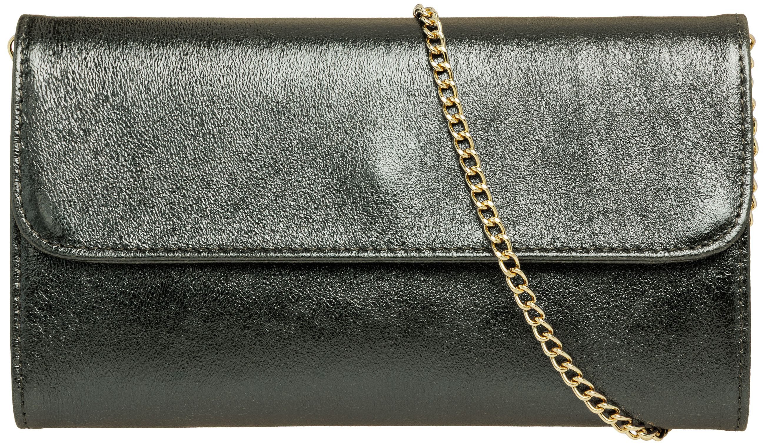 Clutch Abendtasche Metallic Leder Damen Tasche - PREMIUM LINE - Modell No.779