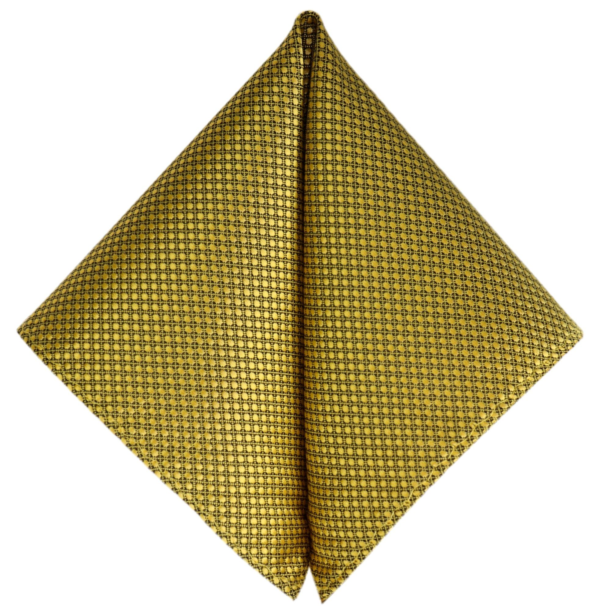 GASSANI Fliege Hochzeitsfliege Karo Tuch Festlich, Herren-Fliege z. Anzug Hochzeit (Set, 3-St., Schleife, Kariert, mit Einstecktuch, Manschettenknöpfe) Gepunktet Punkte Tupfen, Gebunden Vorgebunden Verstellbar, Seide-Touch