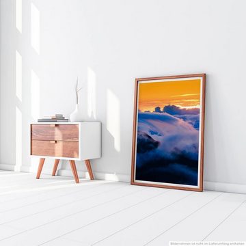 Sinus Art Poster Landschaftsfotografie 60x90cm Poster Sonnenaufgang über den Wolken