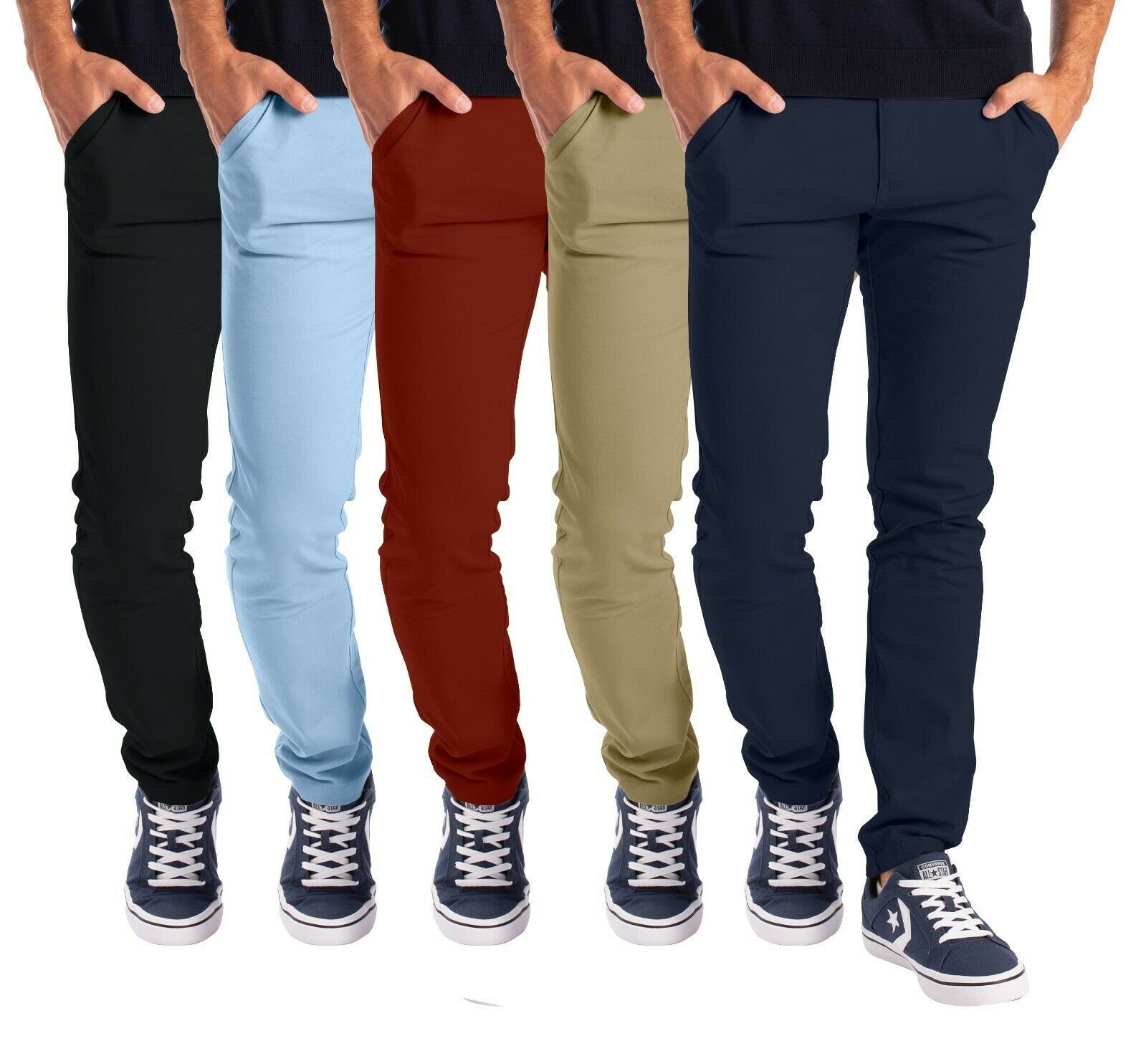 BlauerHafen Chinohose »Herren Chino Hose Stretch Stoff Chinohose Slim Fit  Casual Trousers« 4 Taschen (2 Vorder- und 2 Gesäßtaschen), Alle Größen  verfügbar von 30″-40″ online kaufen | OTTO
