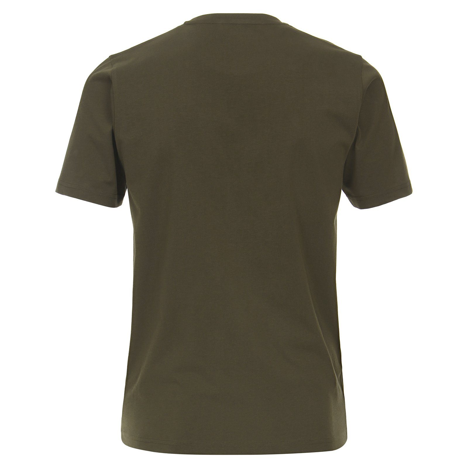 Große T-Shirt Redmond modischer oliv Redmond Print Rundhalsshirt Größen Herren