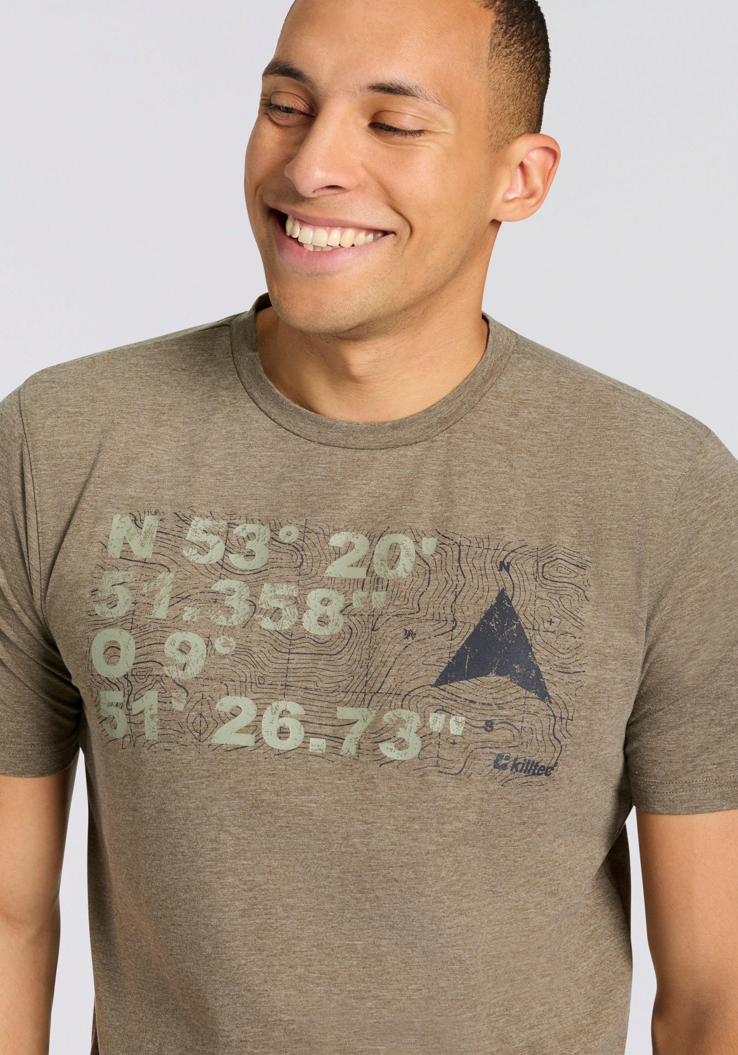 Killtec T-Shirt KOS 254 MN TSHRT mit Rundhalsausschnitt, Kurzarm-Design, schnell trocknend