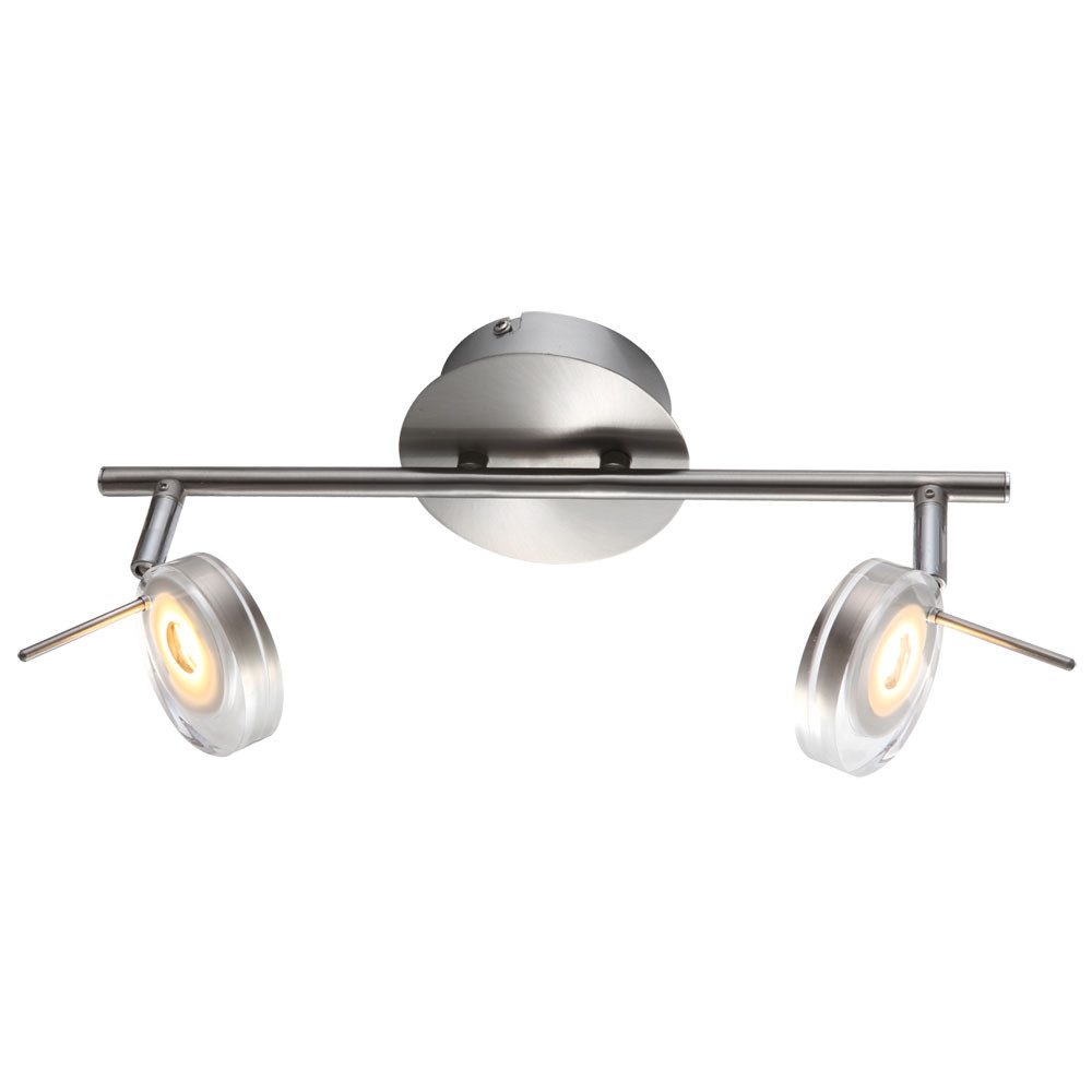 GLOBO LIGHTING LED Deckenleuchte, LED-Leuchtmittel fest verbaut, Warmweiß, Spotleuchte Deckenleuchte Flurlampe LED Strahler verstellbar silber