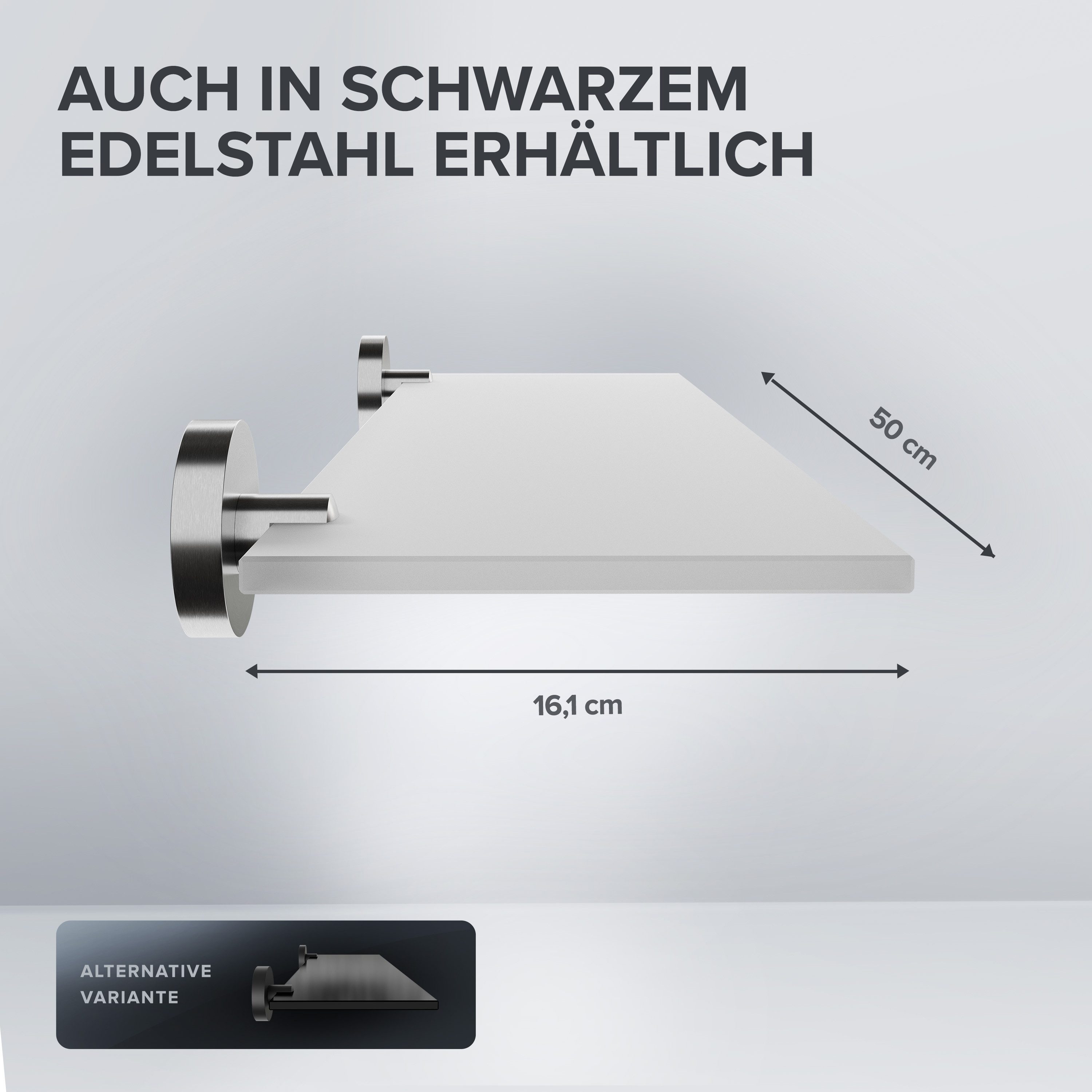 ovimar Badregal, 1-tlg., aus Glas in Silber zur Zum Bohren