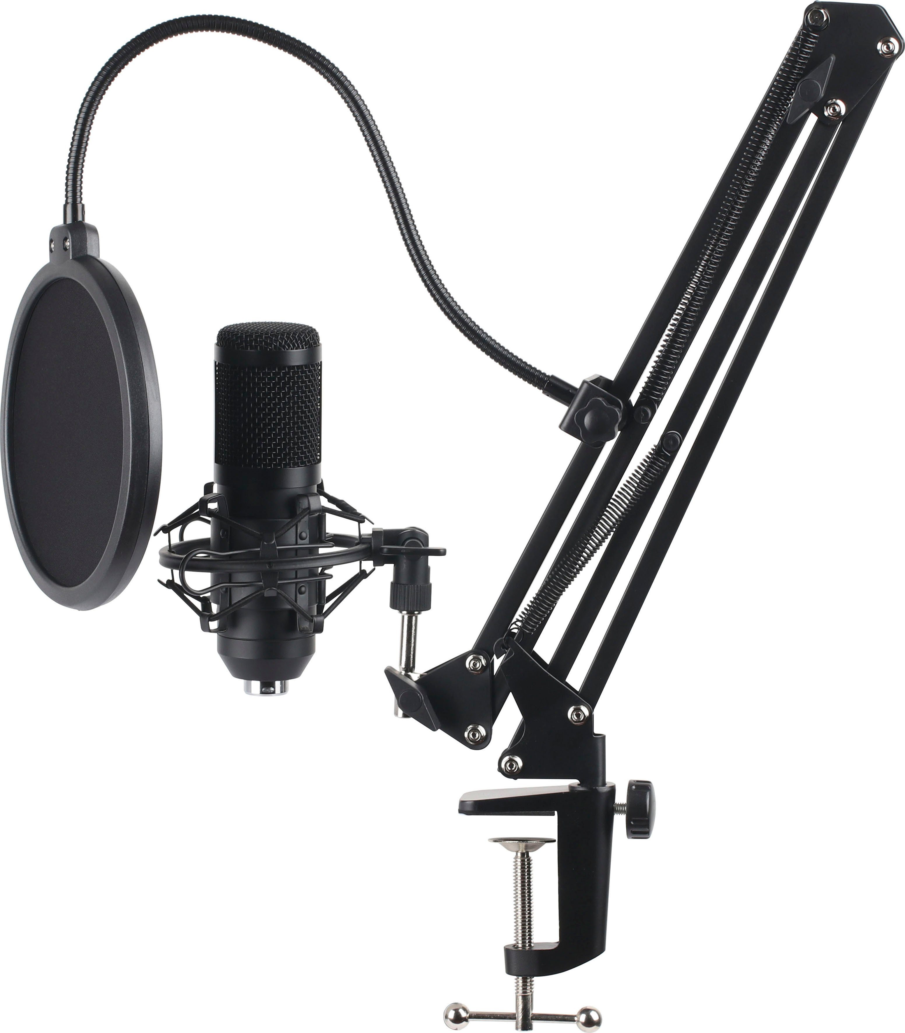 Mikrofon USB Streaming Mikrofon Set ST-SM50 mit Mikrofonarm, Spinne & Popschutz