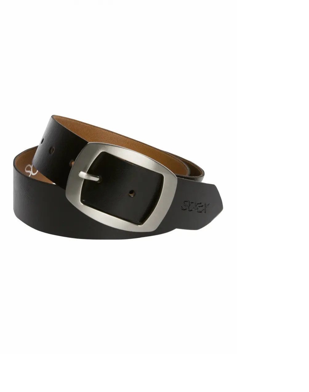 SOCCX Ledergürtel Damen Gürtel aus Leder black allergikerfreundlicher Dornschließe