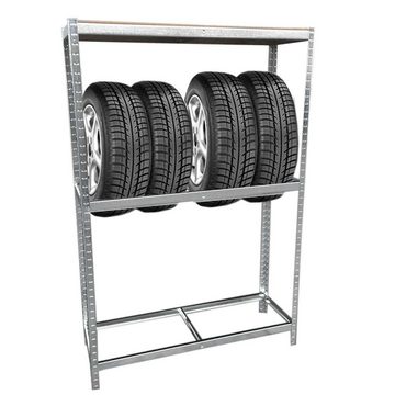 Grafner Schwerlastregal Reifen 1,80m Werkstattregal 795kg Traglast Reifenregal für 8 Reifen, Stck, Für 8 Reifen