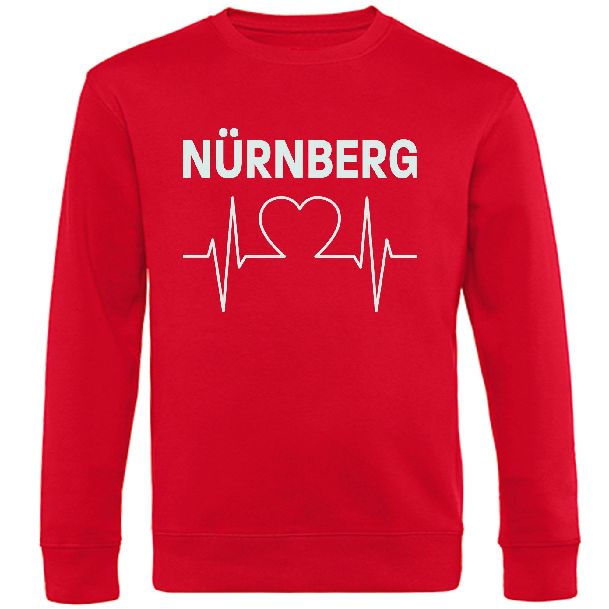 multifanshop Sweatshirt Nürnberg - Herzschlag - Pullover