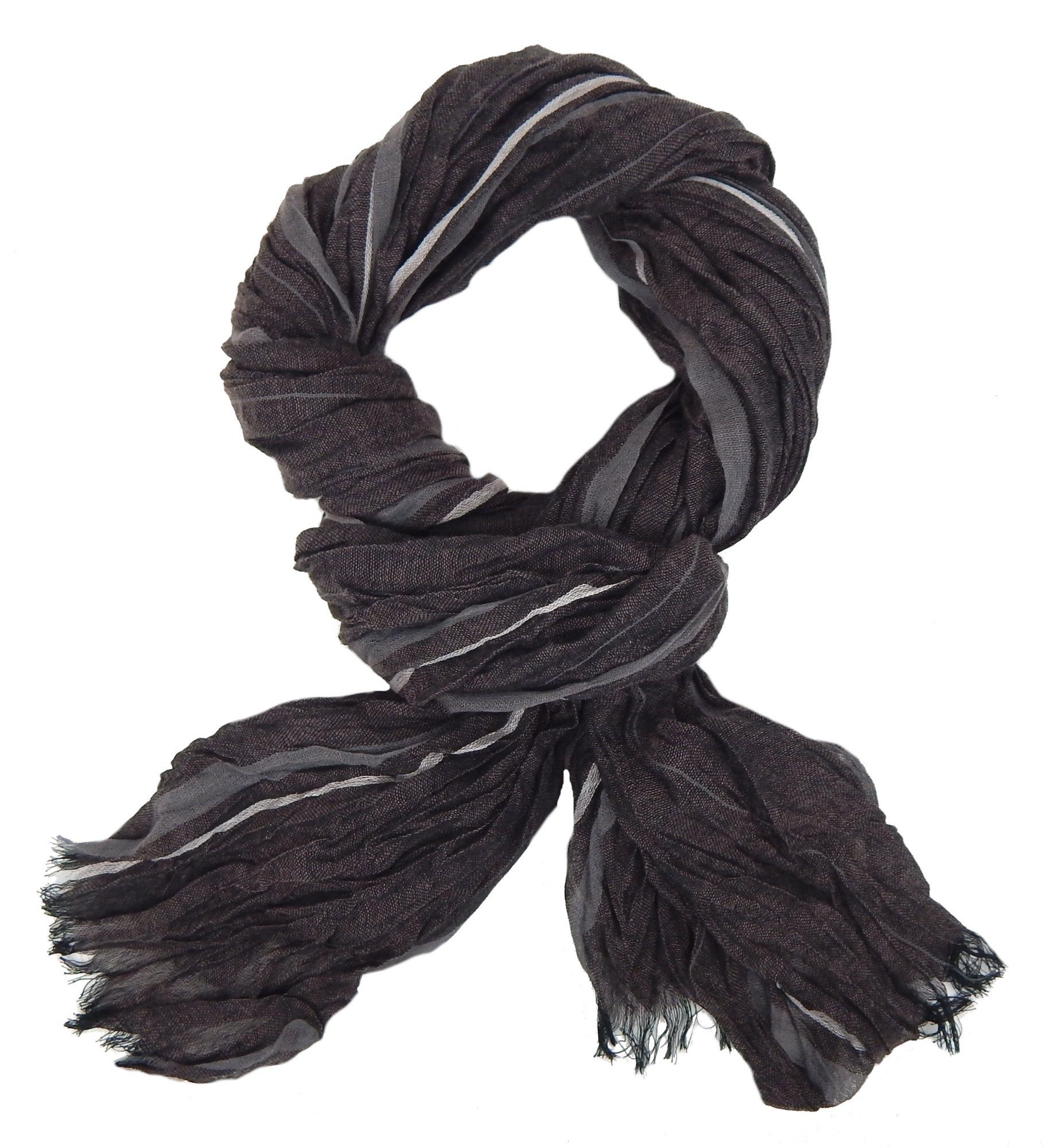 Ella Jonte Modeschal, Leichter Ganzjahresschal mit Crinkle-Effekt - Baumwoll-Mix