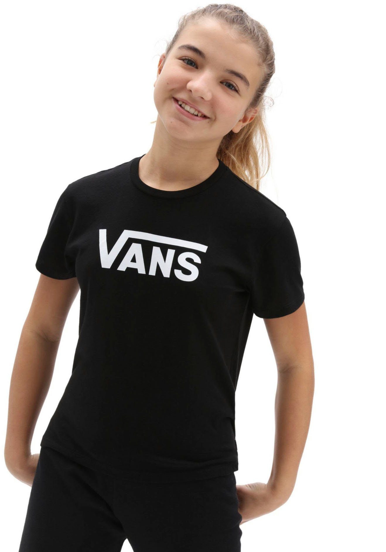 Vans T-Shirt FLYING V CREW GIRLS" schwarz-weiß