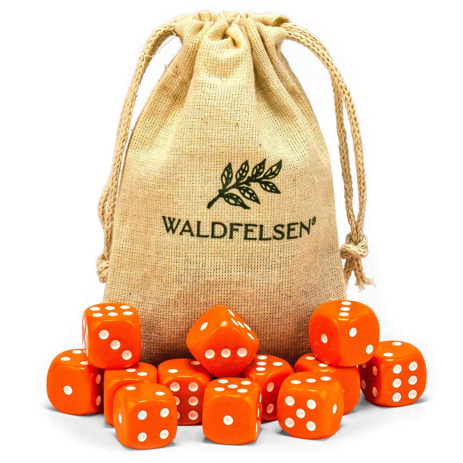 Waldfelsen Spiel – 2-50 Stk Standard Spielwürfel 16 mm Acrylwürfel Würfel bunt, Spielmaterial, Verschiedene Farben