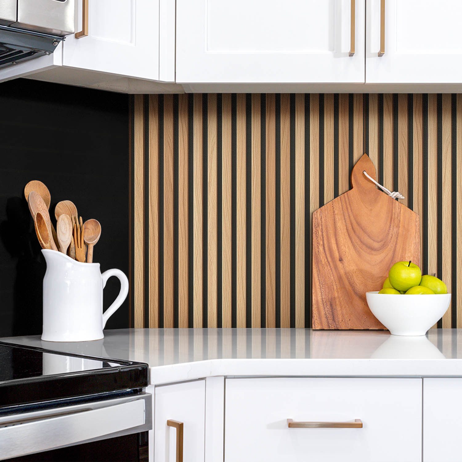 Tulup Wandpaneel Wandverkleidung Holzlamellenbretter 100x50cm Vinylfliesen günstig online kaufen