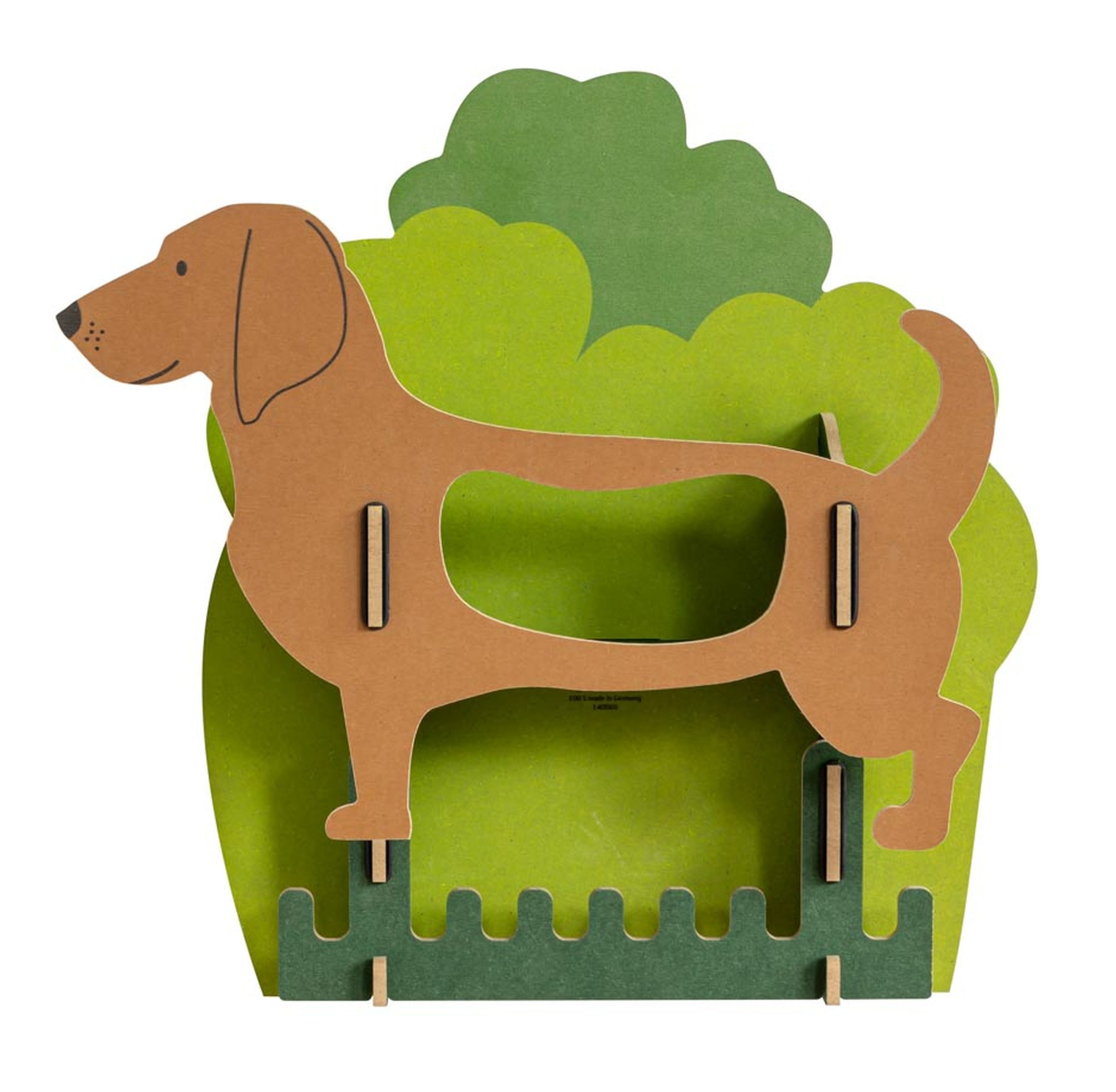 WERKHAUS® Garderobe Werkhaus - Garderobe Wandhaken Wandregal "Hund Dackel" Hundegarderobe