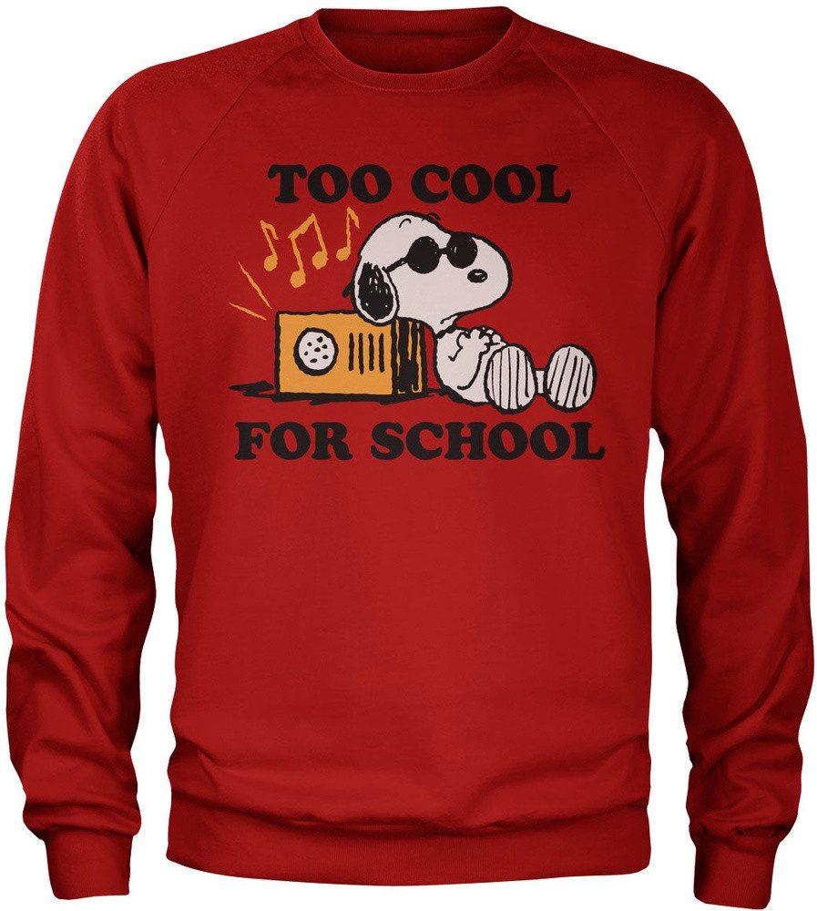 PEANUTS Worldwide LLC Rundhalspullover Snoopy Too Cool For School Sweatshirt