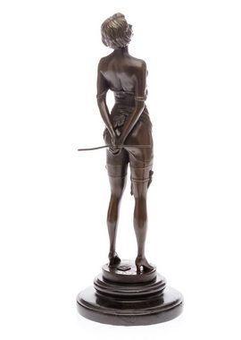 Aubaho Skulptur Bronzeskulptur Akt nach Bruno Zach (1891-1945) Skulptur Reitgerte Domi