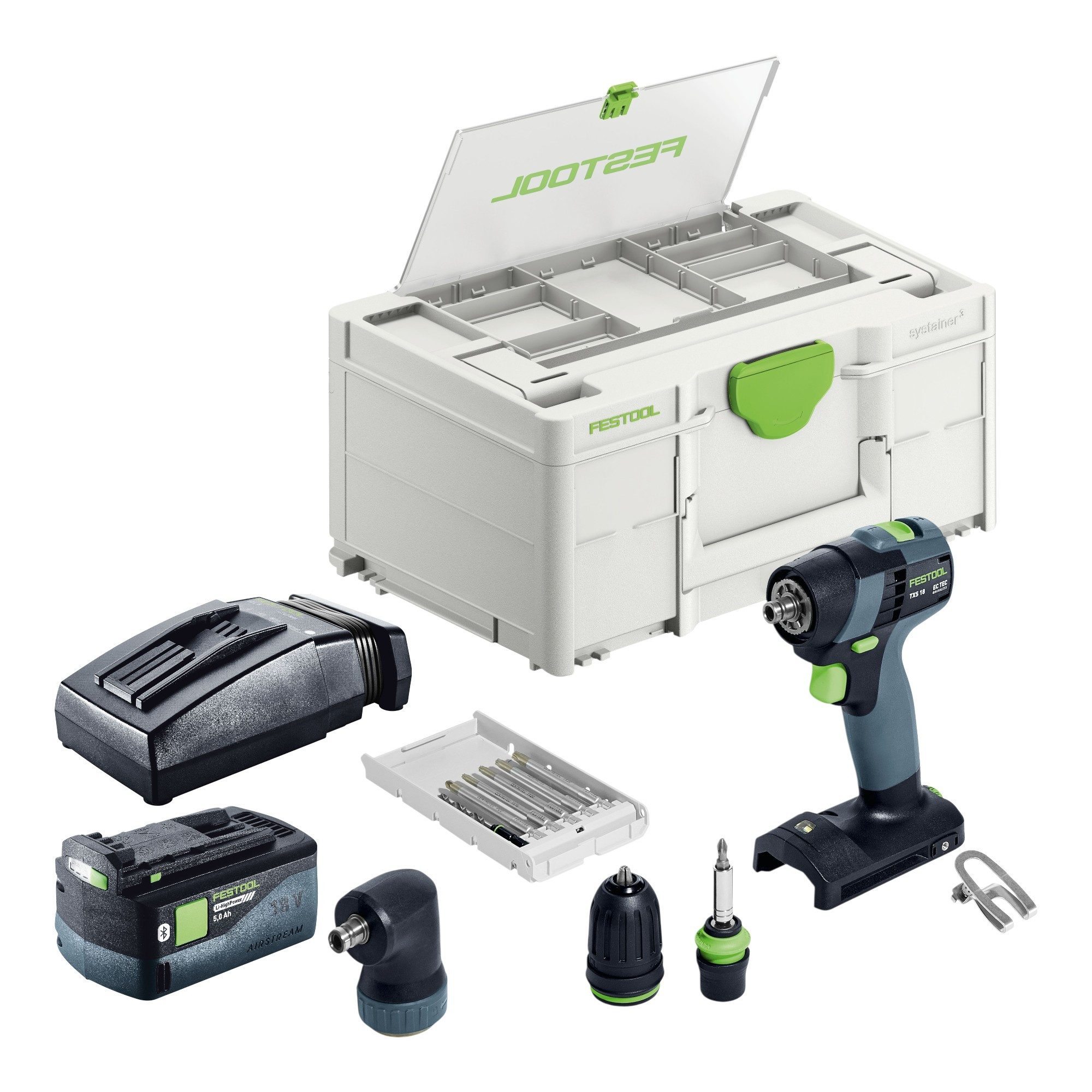 FESTOOL Akku-Schrauber TXS 18-Basic-Set Akku Bohrschrauber 18 V 40 Nm Brushless + 1x Akku 5