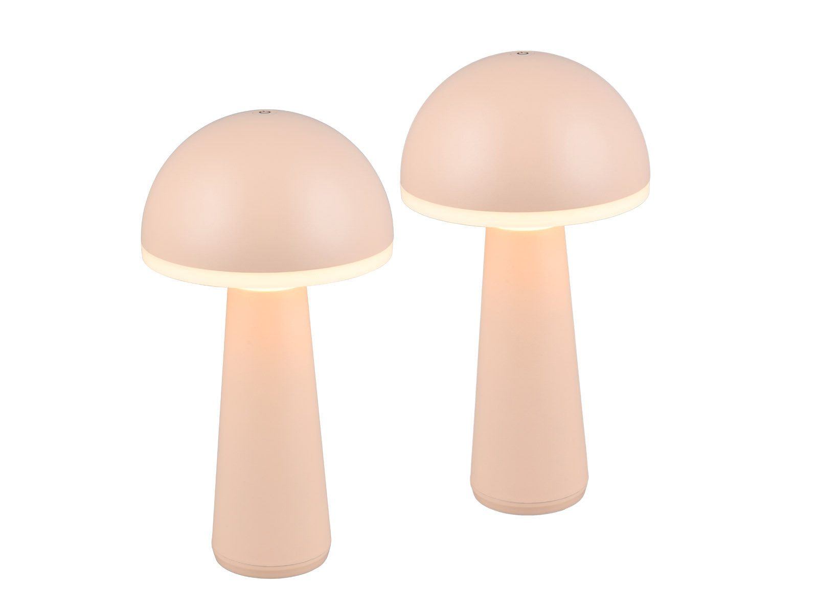 Reality Leuchten LED Außen-Tischleuchte, Dimmfunktion, LED fest integriert, Warmweiß, Neutralweiß, Tageslichtweiß, Kabellos-e Akku Pilz-Lampen Outdoor Party-Beleuchtung ohne Strom-Kabel