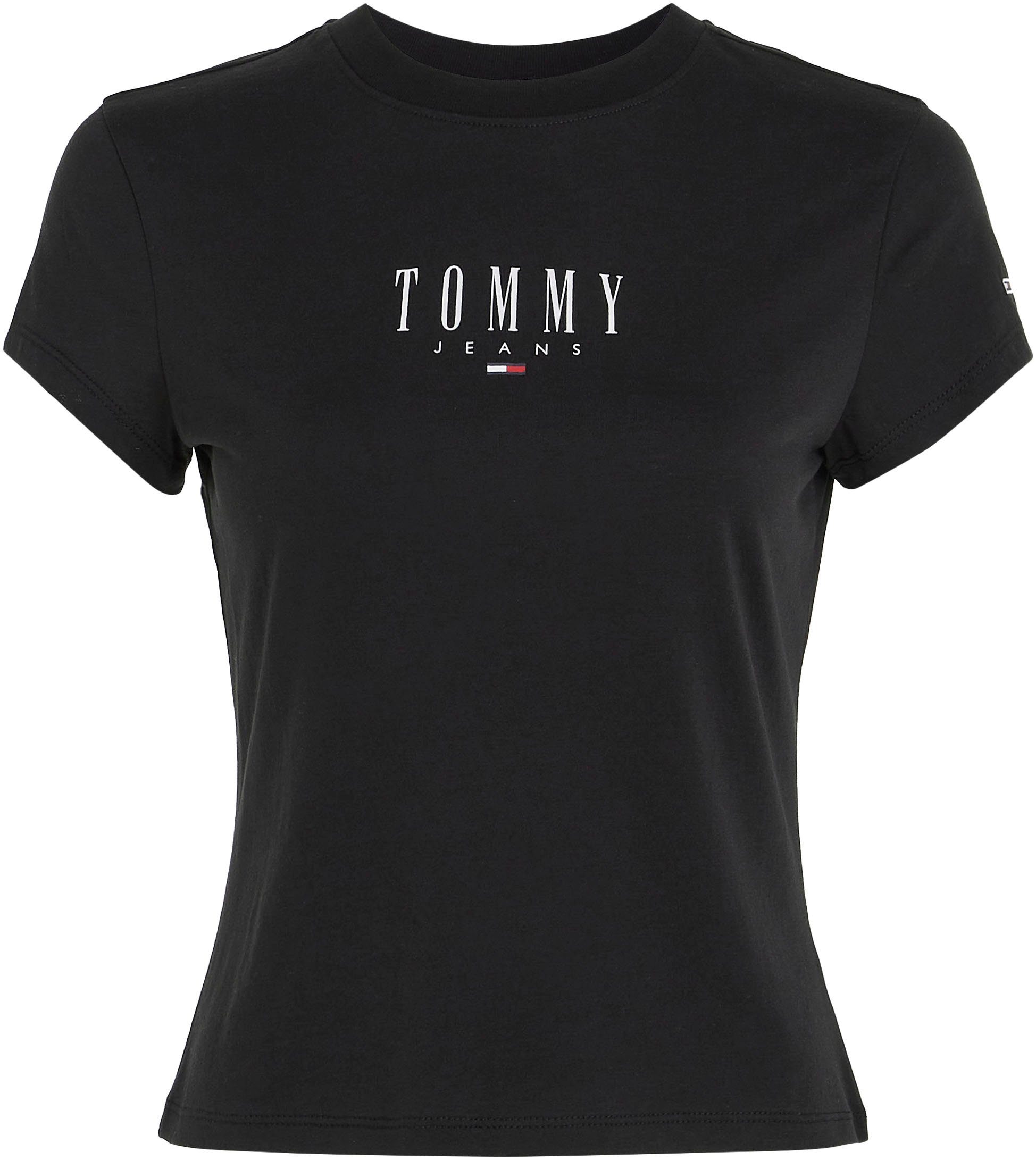 ESSENTIAL mit 2 und Jeans T-Shirt Tommy Logostickerei TJW LOGO BBY Logodruck Black