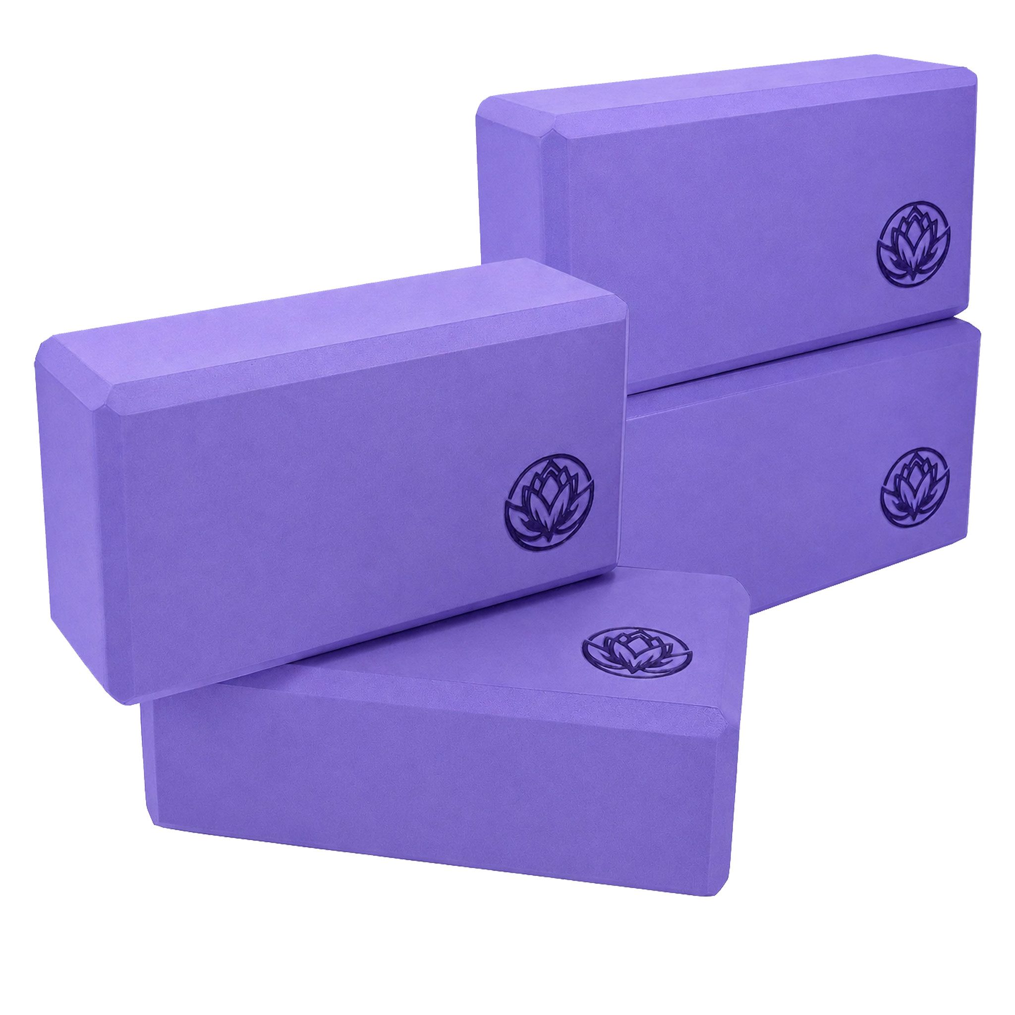 VonBueren Yogablock, 22x12x7,5cm je Yoga Block, Yogablöcke für Damen und Herren aus EVA, (4-tlg), leicht, unterstützen Komfort und sicheren Halt bei Übungen
