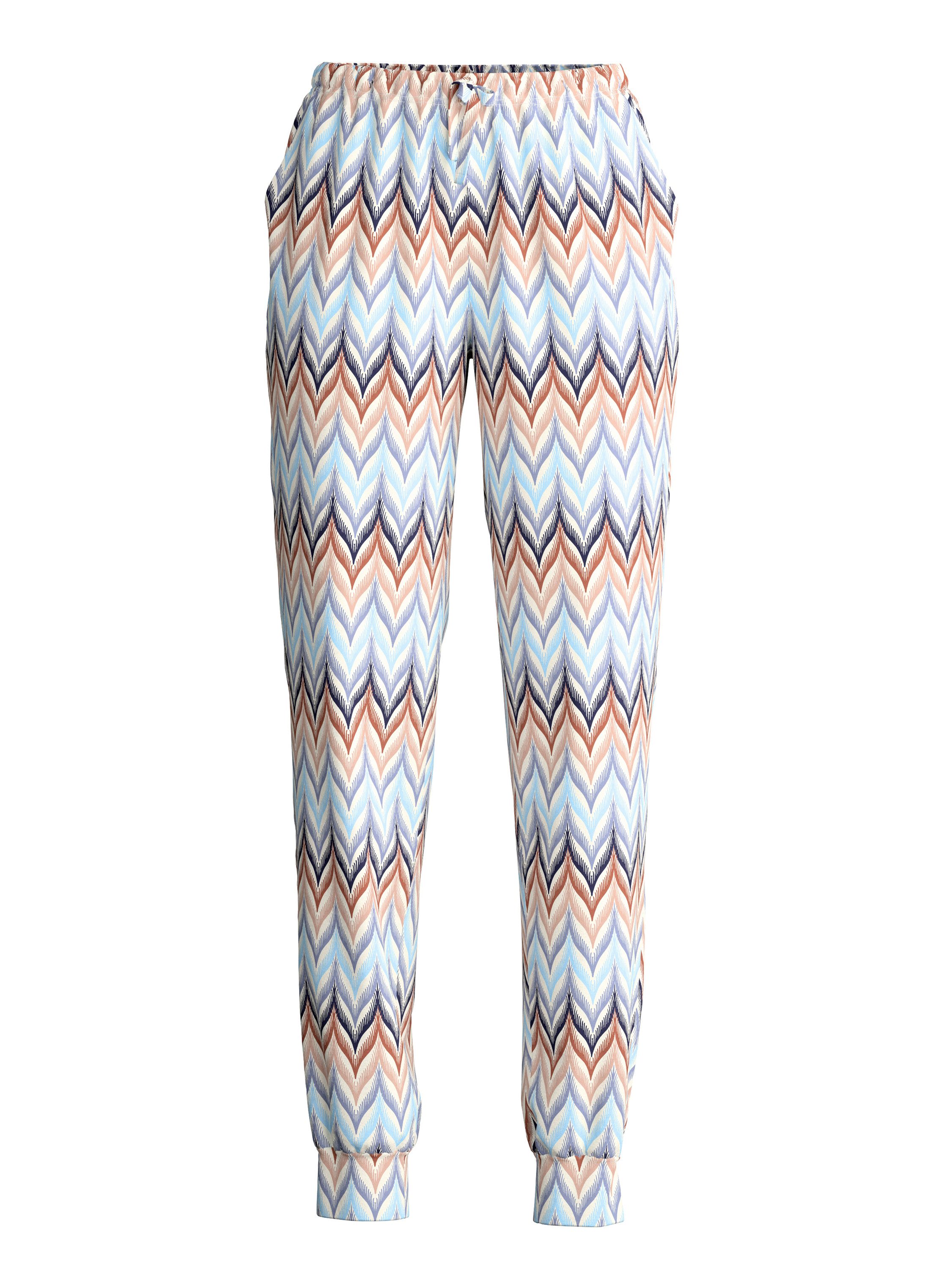 CALIDA Pyjamahose Favourites Tiles Damen (1-tlg) weiche Interlock-Qualität mit komfortablen Bündchen