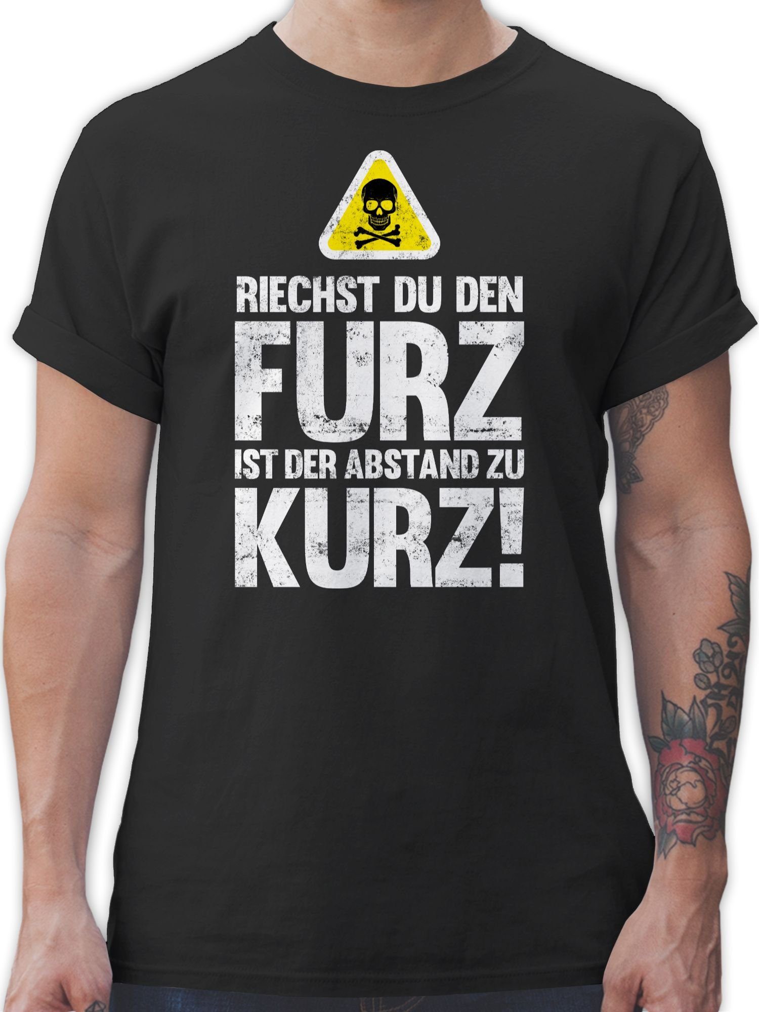 T-Shirt Riechst du den Furz ist der Abstand zu kurz