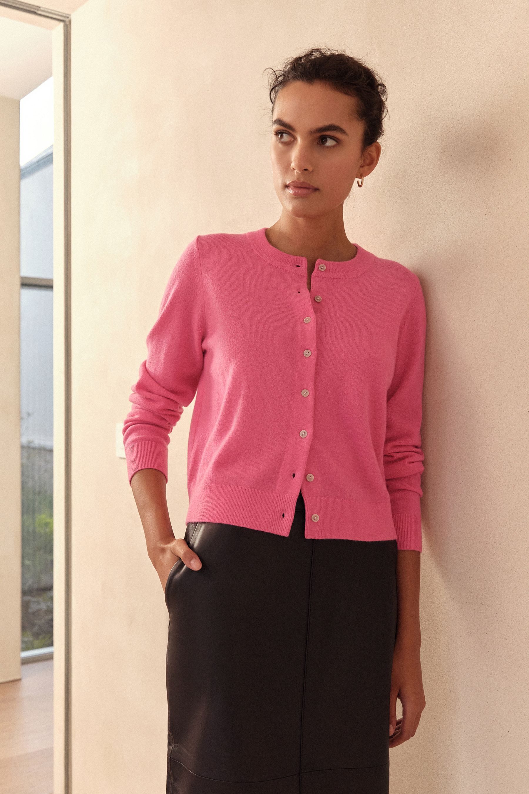 Next Strickjacke Langärmelige Strickjacke aus 100 % Kaschmir (1-tlg)