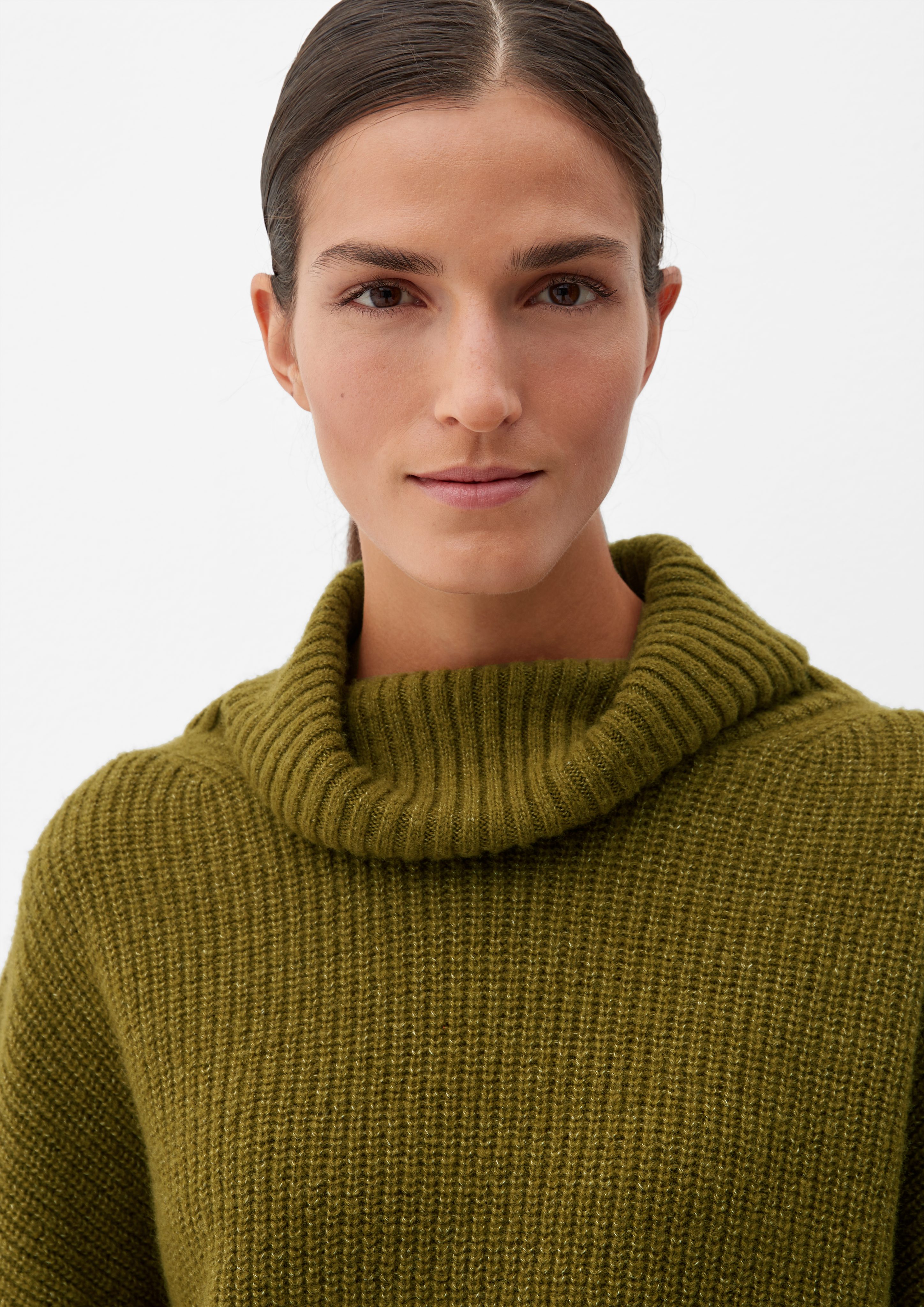 s.Oliver Strickpullover Pullover aus Wollmix guacamole
