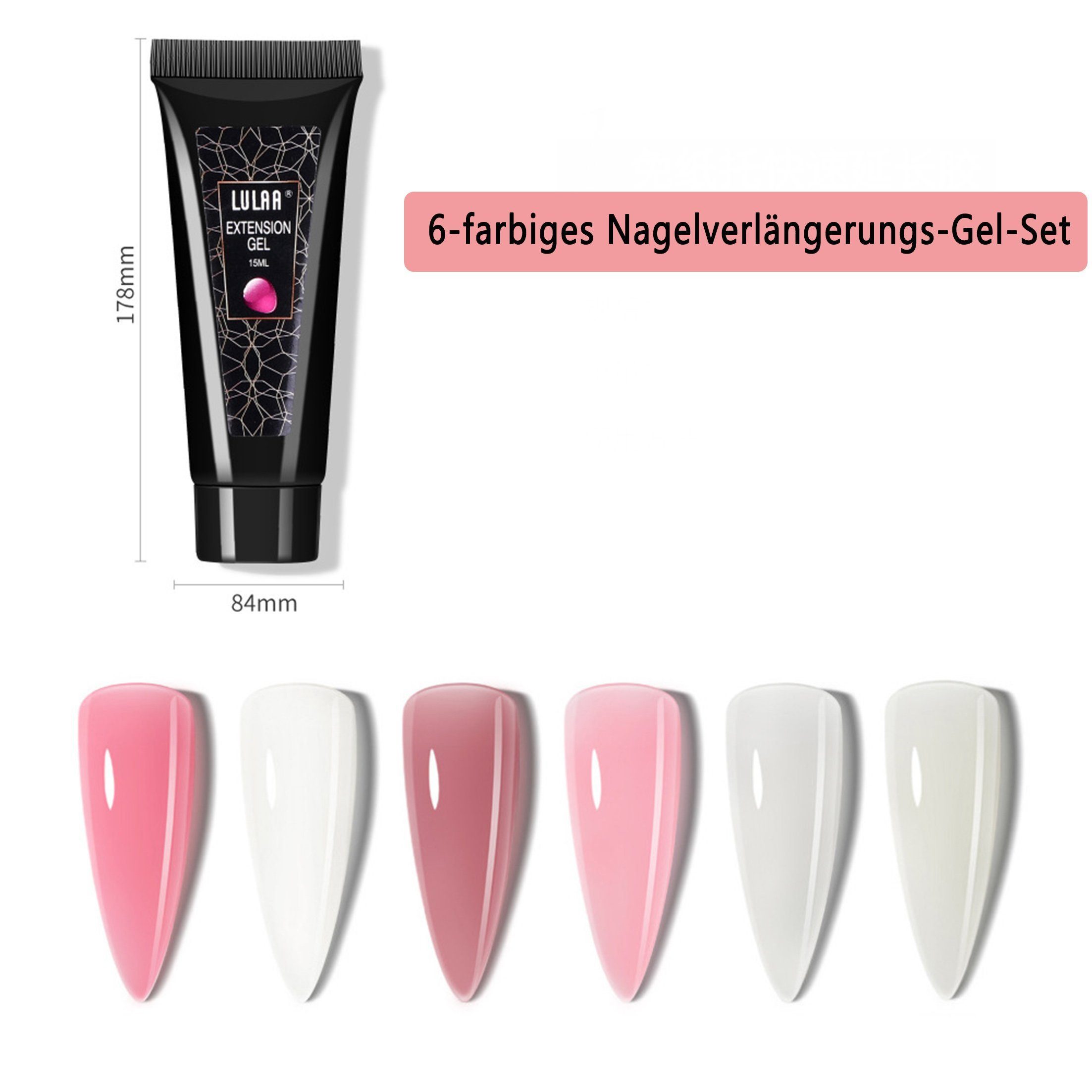 KINSI Gel-Nagellack Nagel-Gel-Set mit LED-Lampe & 6 Trendfarben,Verlängerun günstig online kaufen