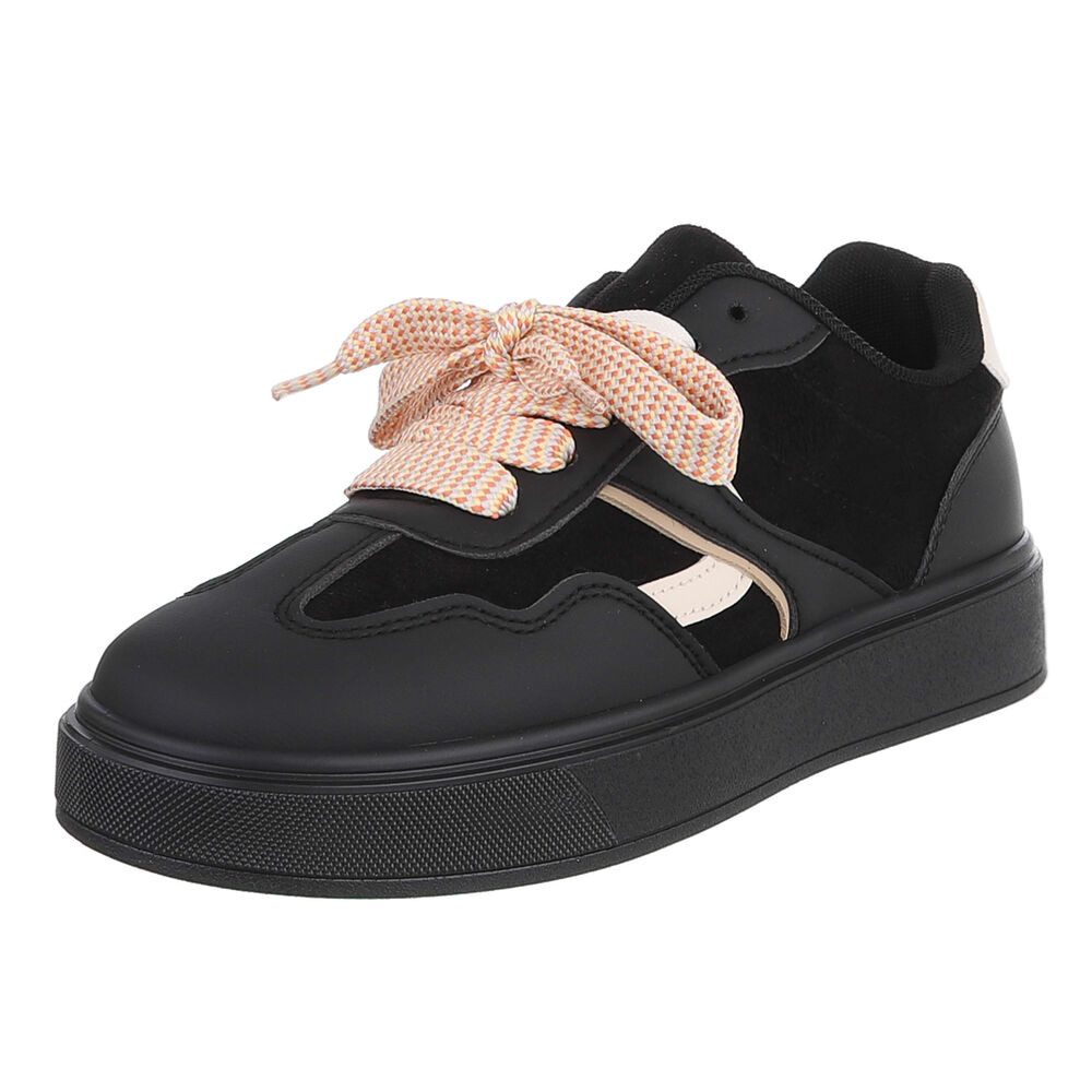 Ital-Design Sneaker mit modernem Design und hohem Tragekomfort Sneaker (91261184) Flach Sneakers Low in Schwarz