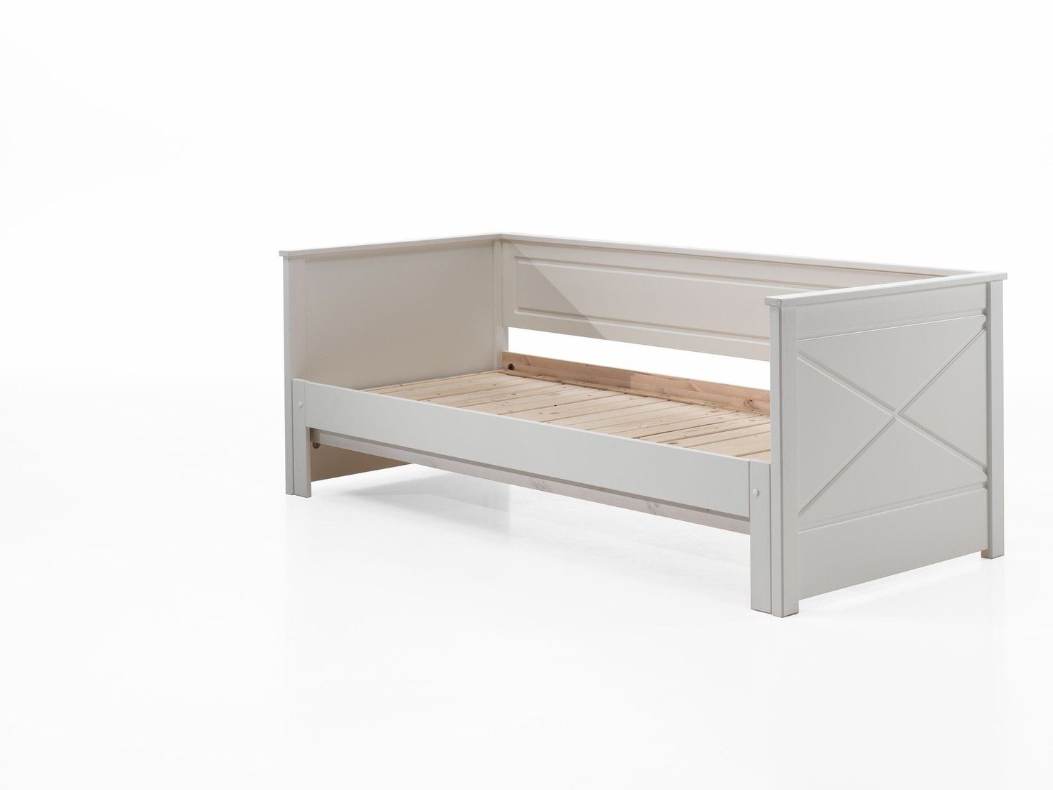 Natur24 Einzelbett Kojen-Bett Auszug erweiterbare Liegefläche180 x 200 Bettschublade