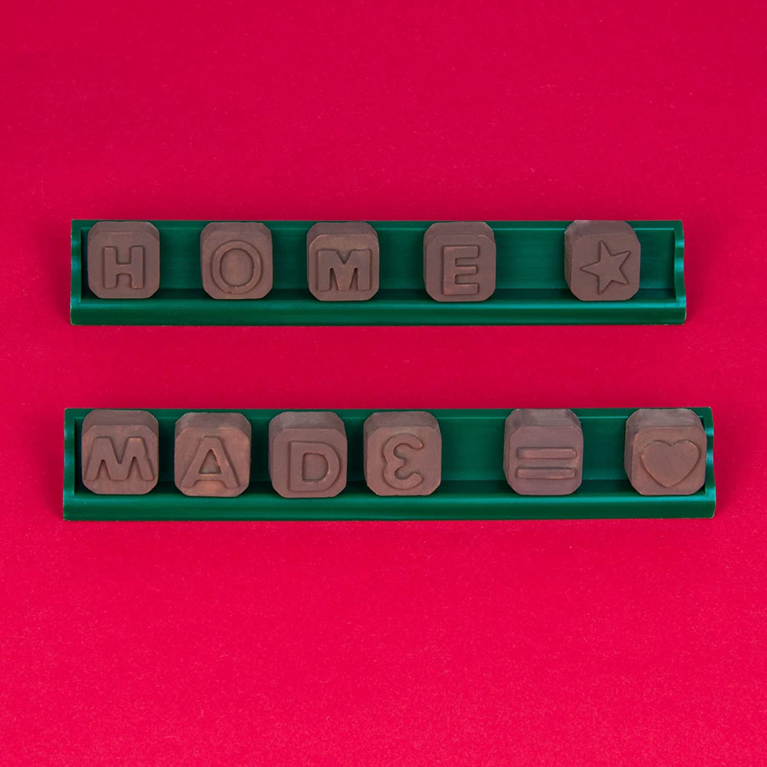 wisefood Silikonform 1-tlg., Silikonform Buchstaben und Zahlen - braun 24x18x1,5cm, (1-tlg)