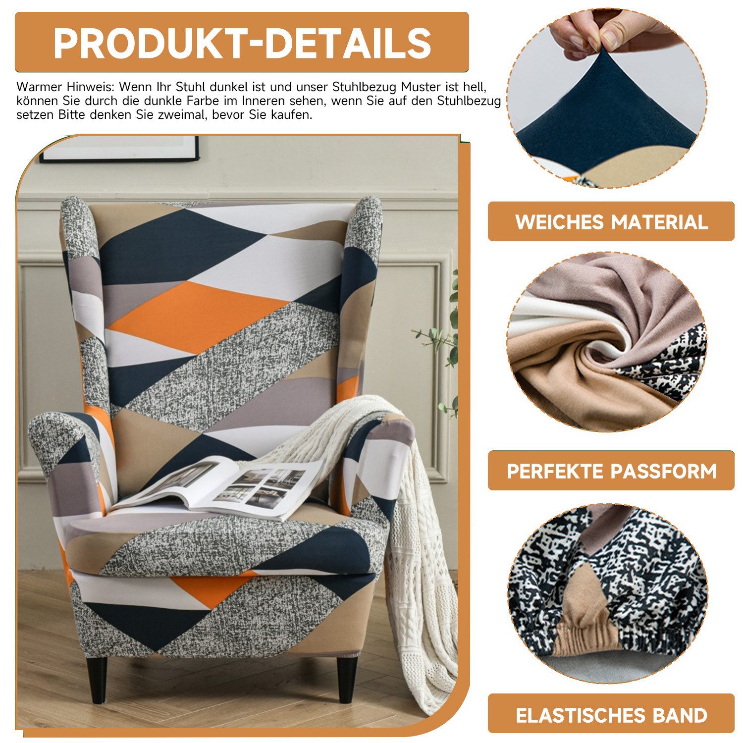 RWEUOQ Relaxsesselhusse Stretch Druck Rückenlehne Stuhl günstig online kaufen