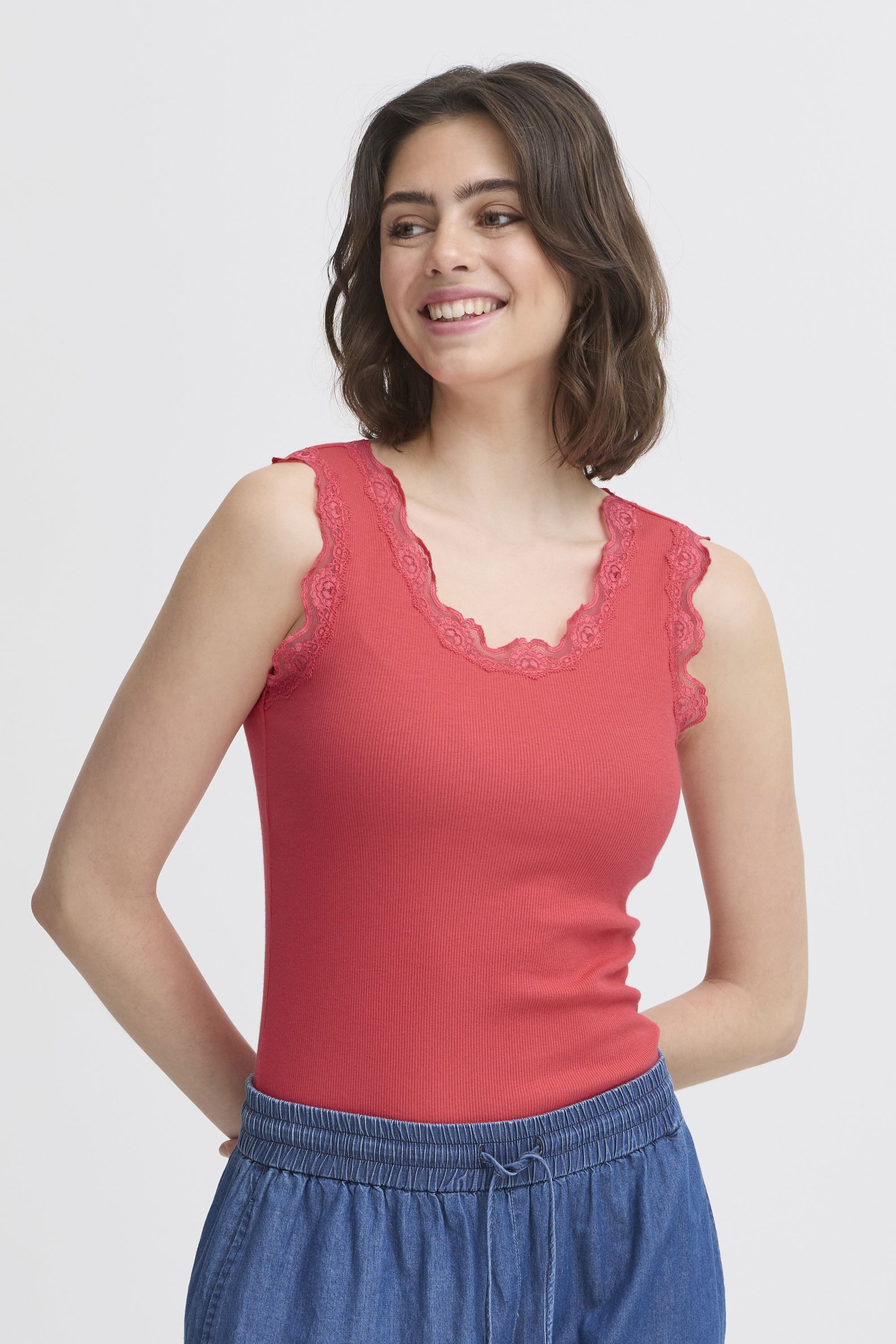 fransa Tanktop FRHIZAMOND Top mit Spitzeneinsätzen günstig online kaufen