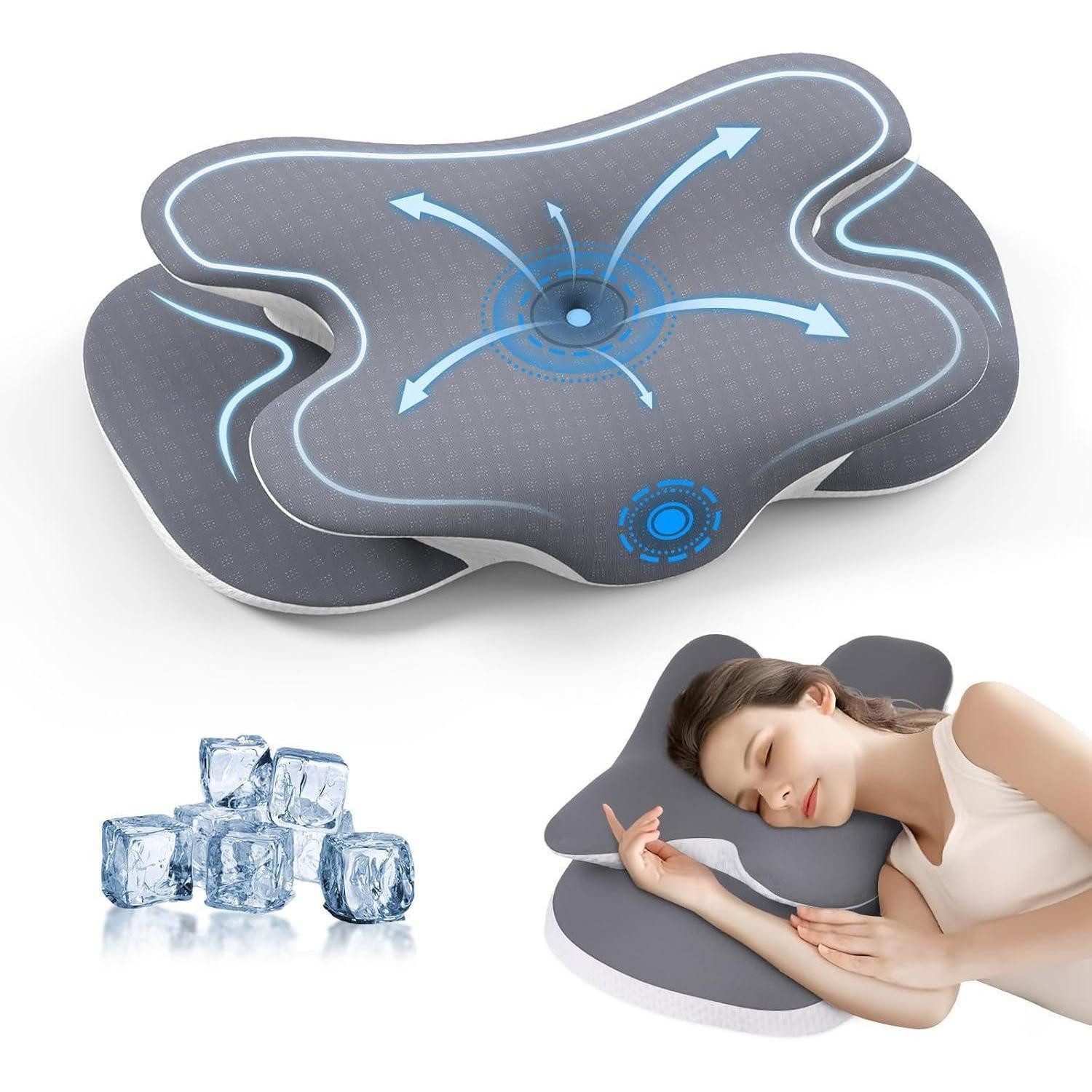 LuxusKollektion Anti-Schnarch Kissen Memory Foam Nackenkissen ergonomisch orthopädisch Seiten Rücken