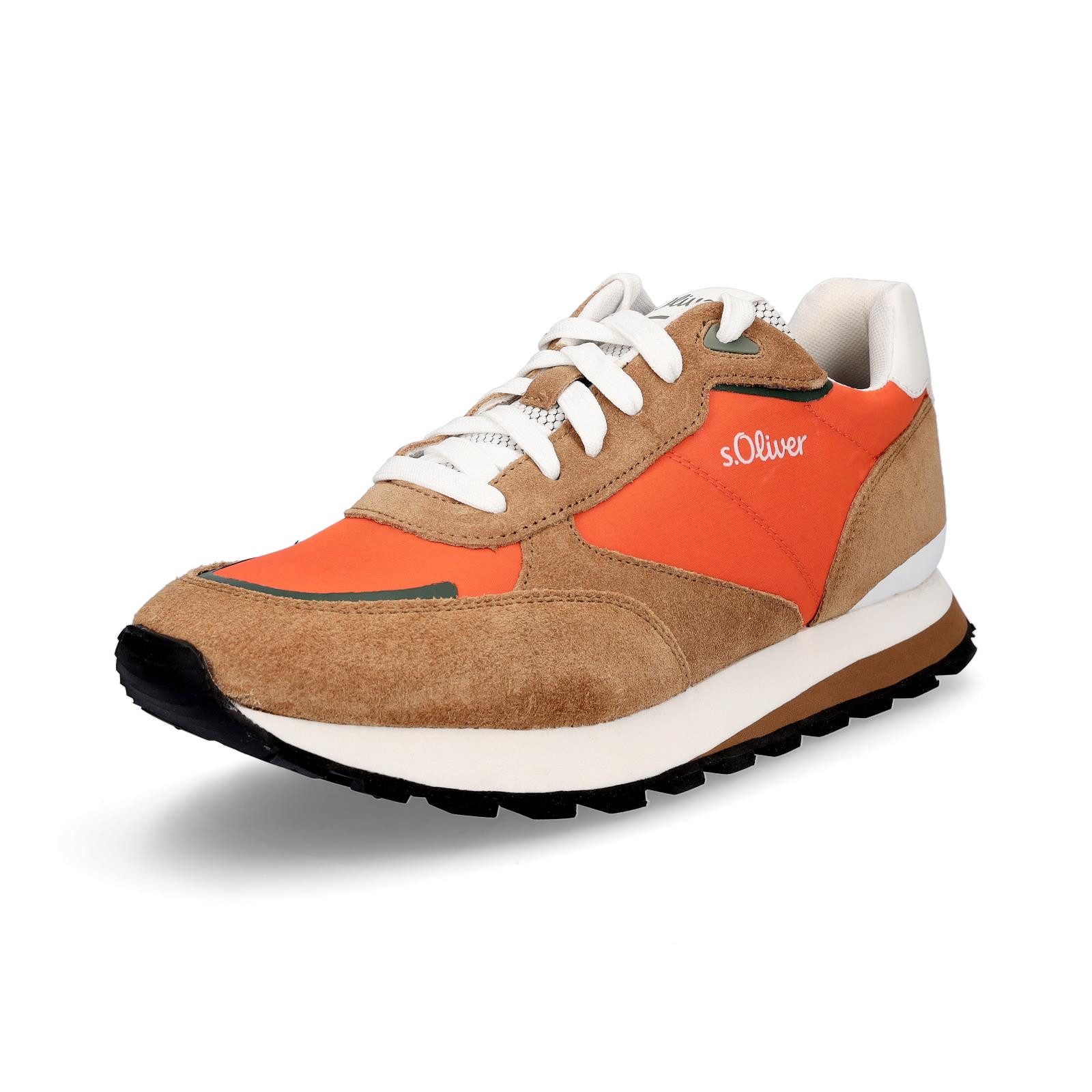 s.Oliver s.Oliver Herren Leder Sneaker orange braun Sneaker günstig online kaufen