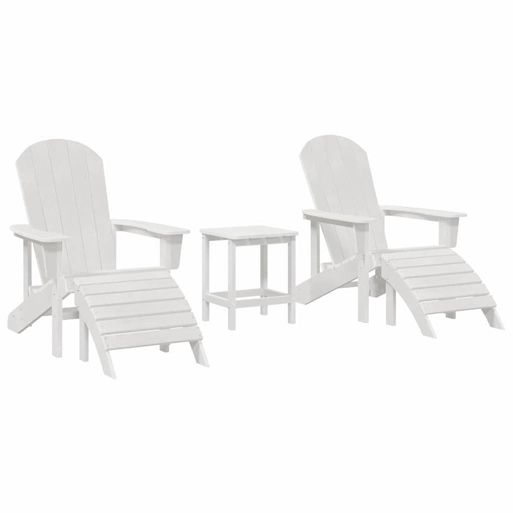 vidaXL Gartenstuhl Gartenstuhl 3 stk. Weiß Polyethylen (3 St)