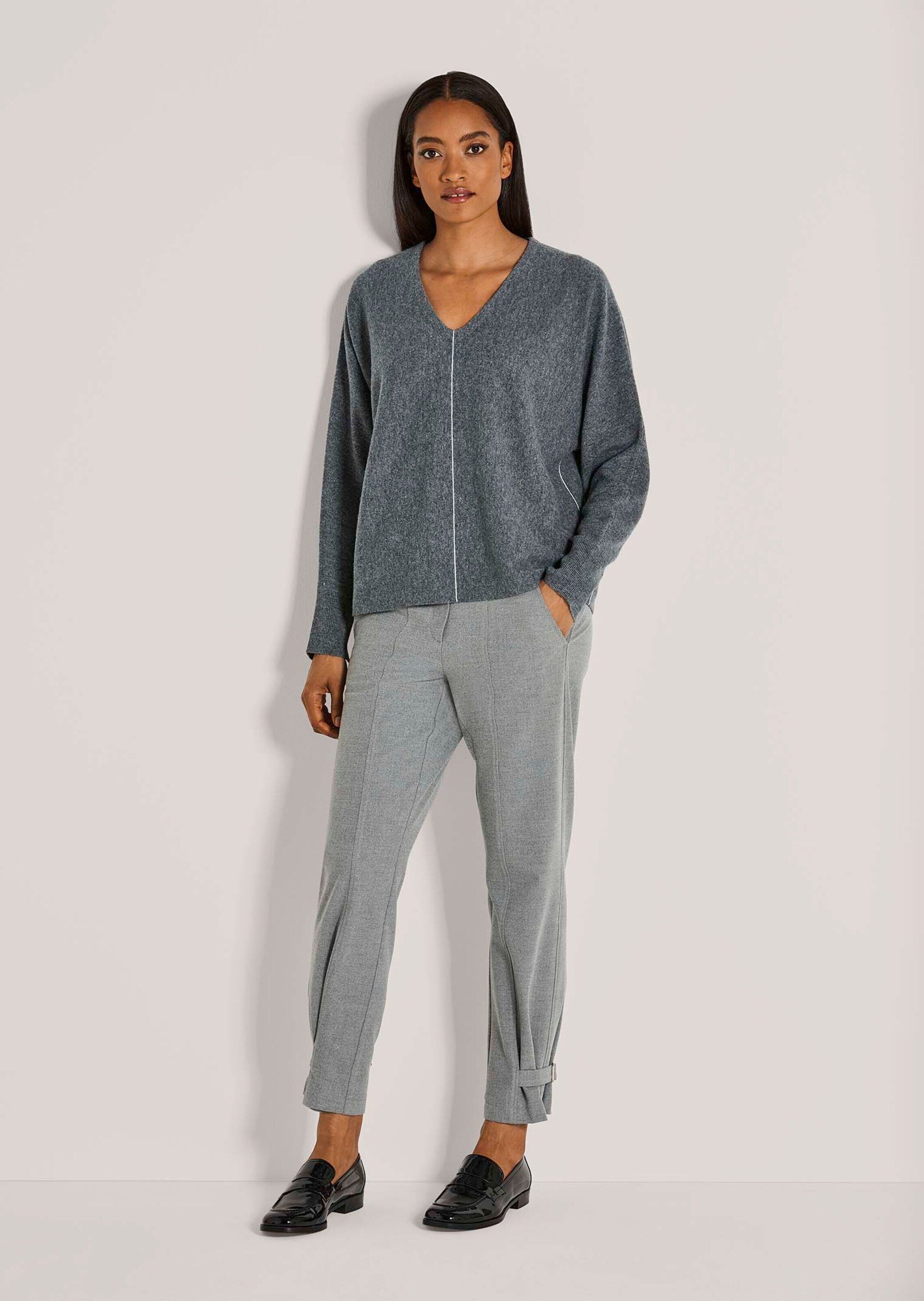 MADELEINE Strickpullover Melierter Feinstrickpullover mit Kaschmir günstig online kaufen