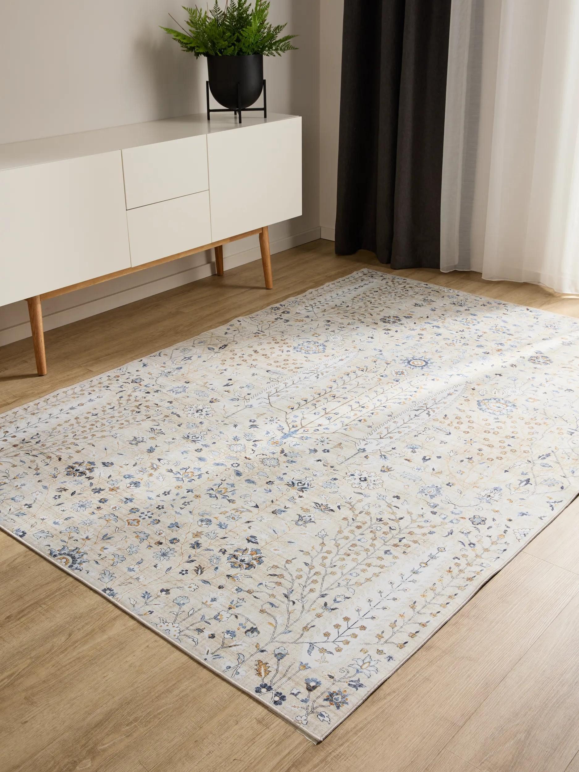 benuta Teppich George, rechteckig, Höhe: 5 mm, Vintage-Look, Kurzflor, Teppich Wohnzimmer, Schlafzimmer, Waschbar