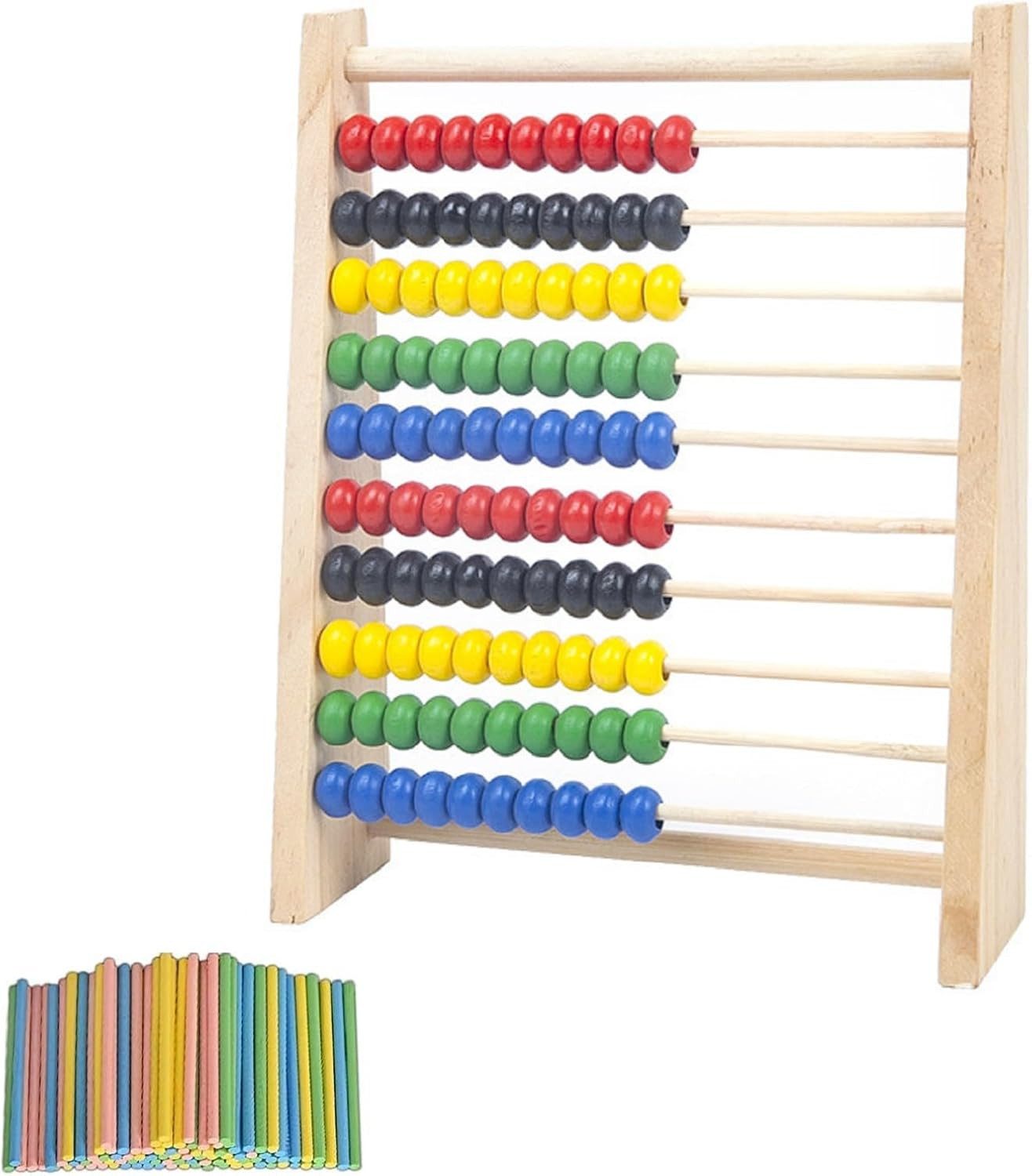 FELIXLEO Rechenschieber Abakus Rechenschieber Holz Rechenrahmen Lernspielzeug für Kinder, (1-tlg)