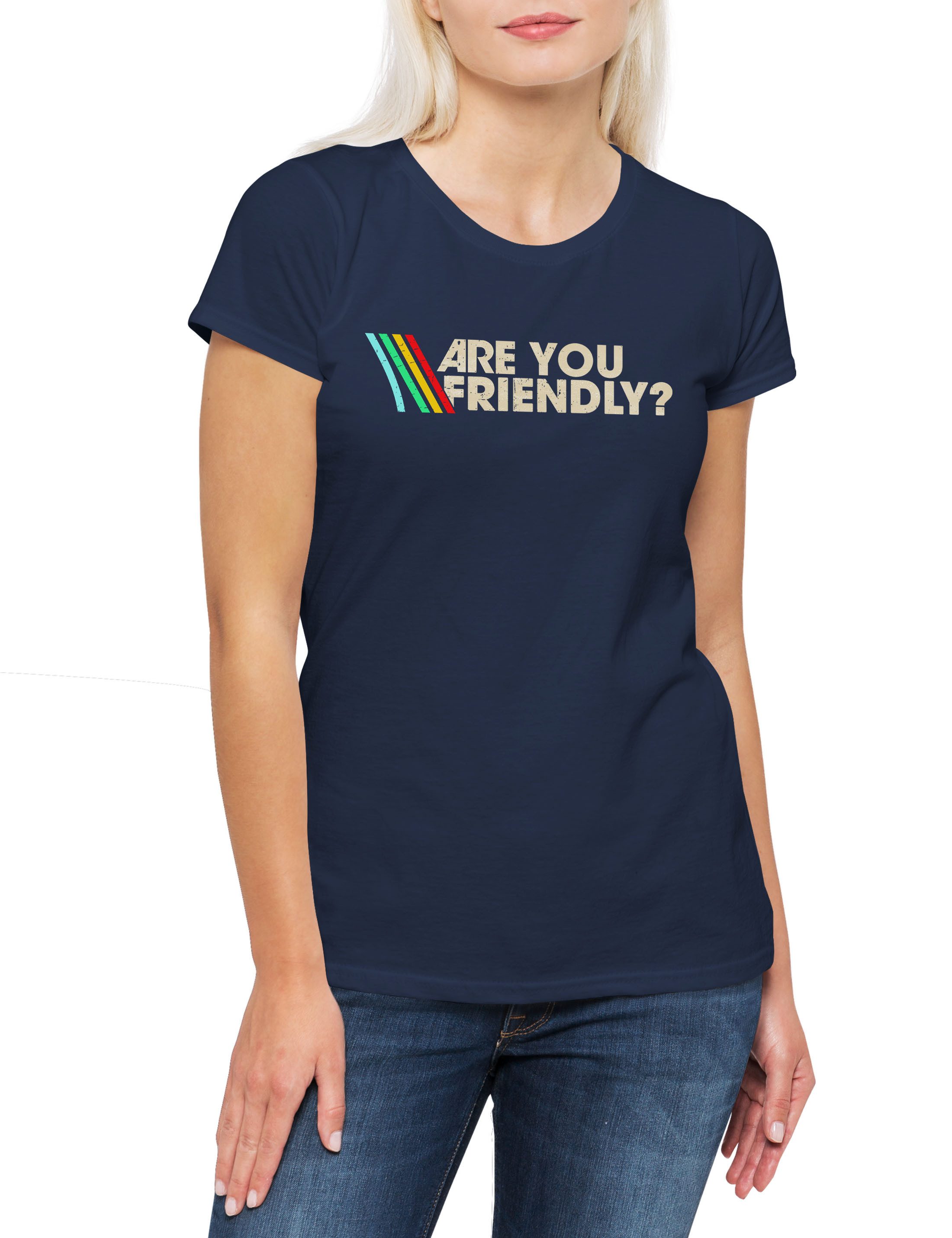 Print-Shirt Are You Friendly? Damen T-Shirt ARC Biomes Human Factions Survivors