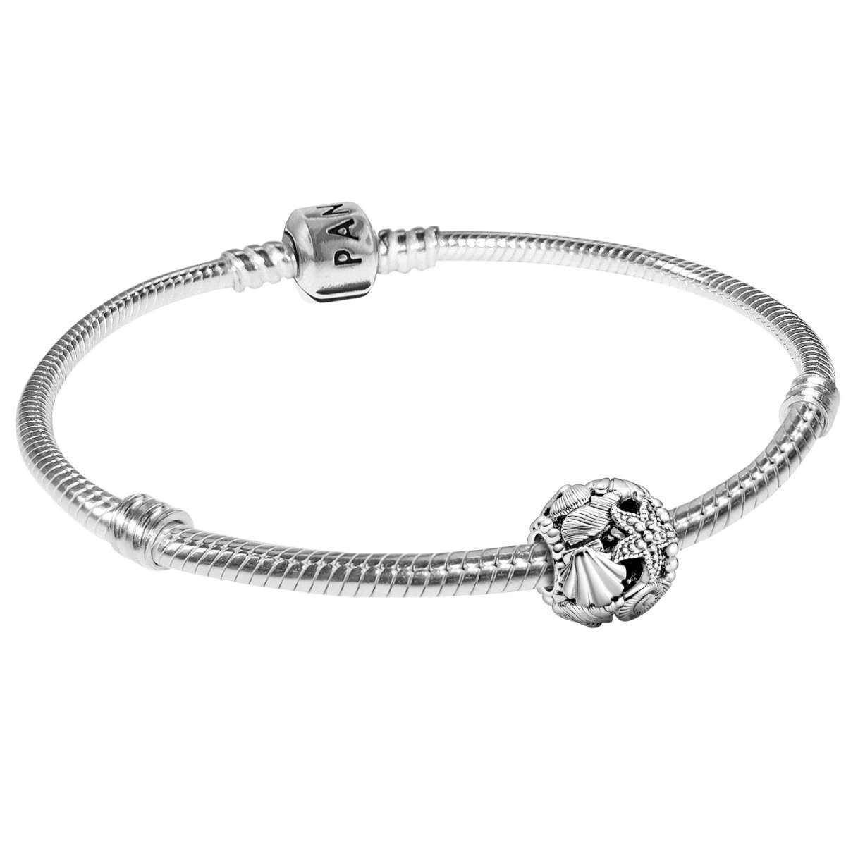 Pandora Silberarmband 51158, für Damen Starterset Meeresrauschen Silber