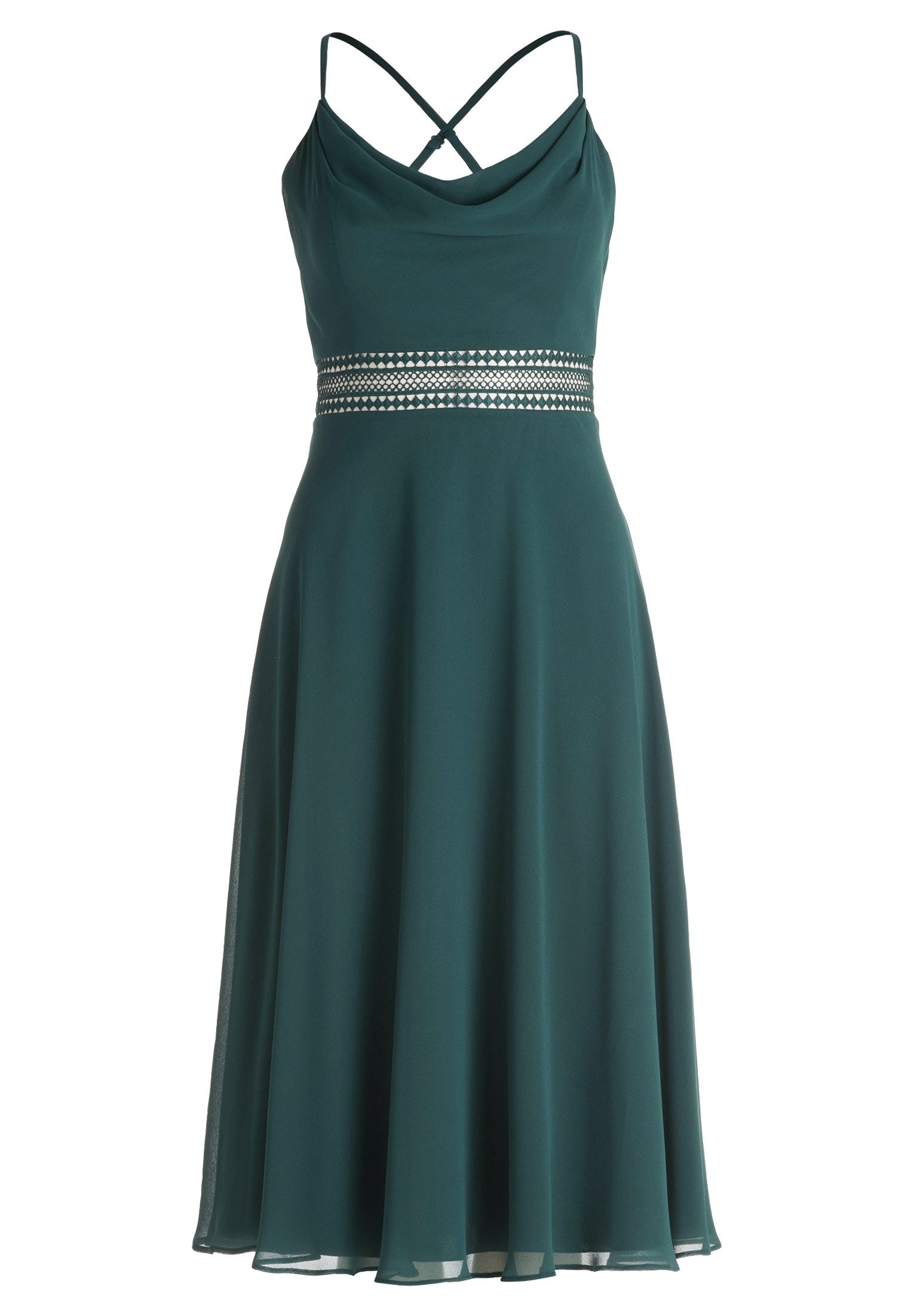 Vera Mont Cocktailkleid Damen mit Wasserfallausschnitt Stickerei günstig online kaufen