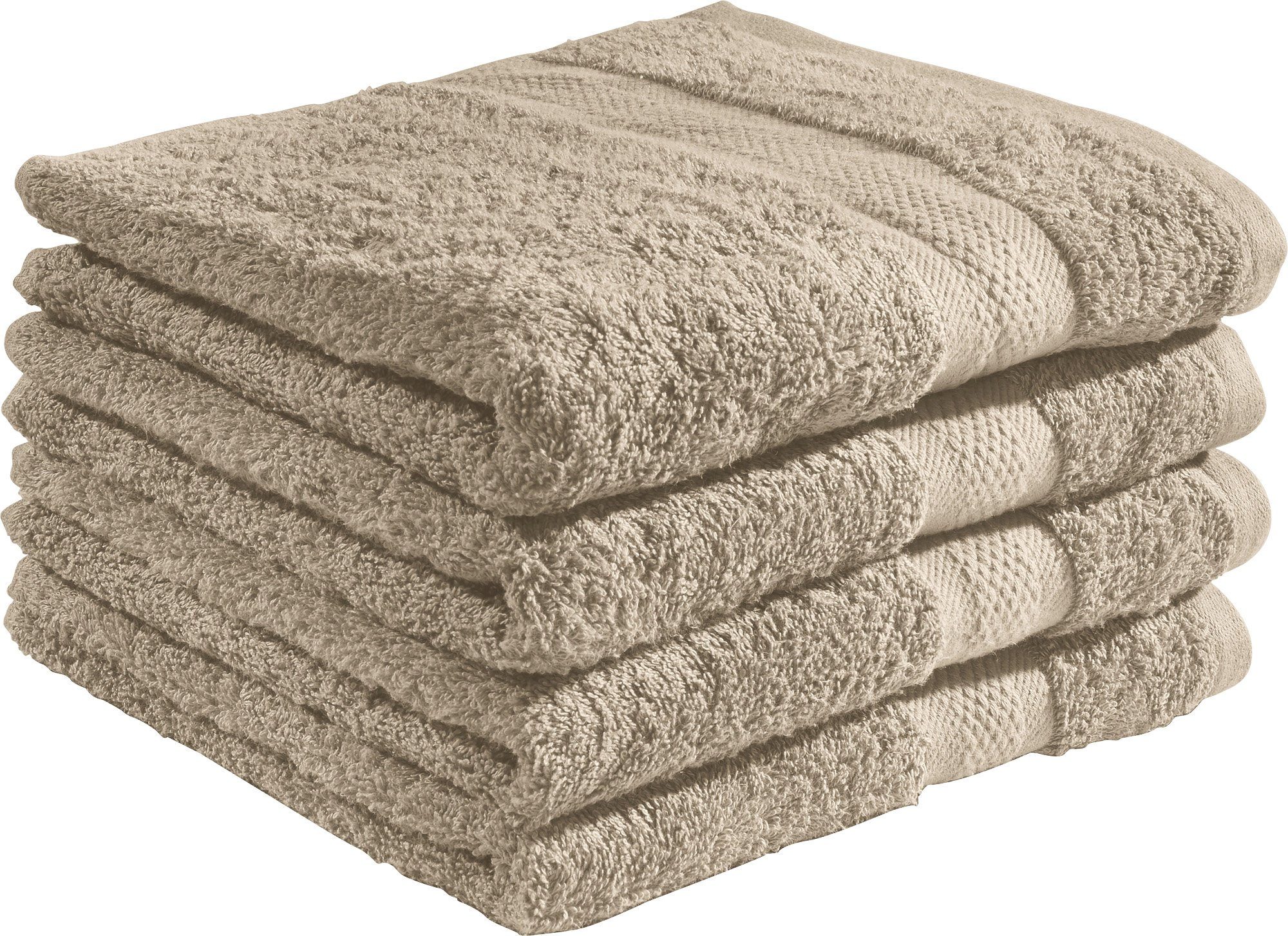 REDBEST Duschtuch Duschtuch "Chicago" 4er-Pack, Frottier, Walk-Frottier Uni