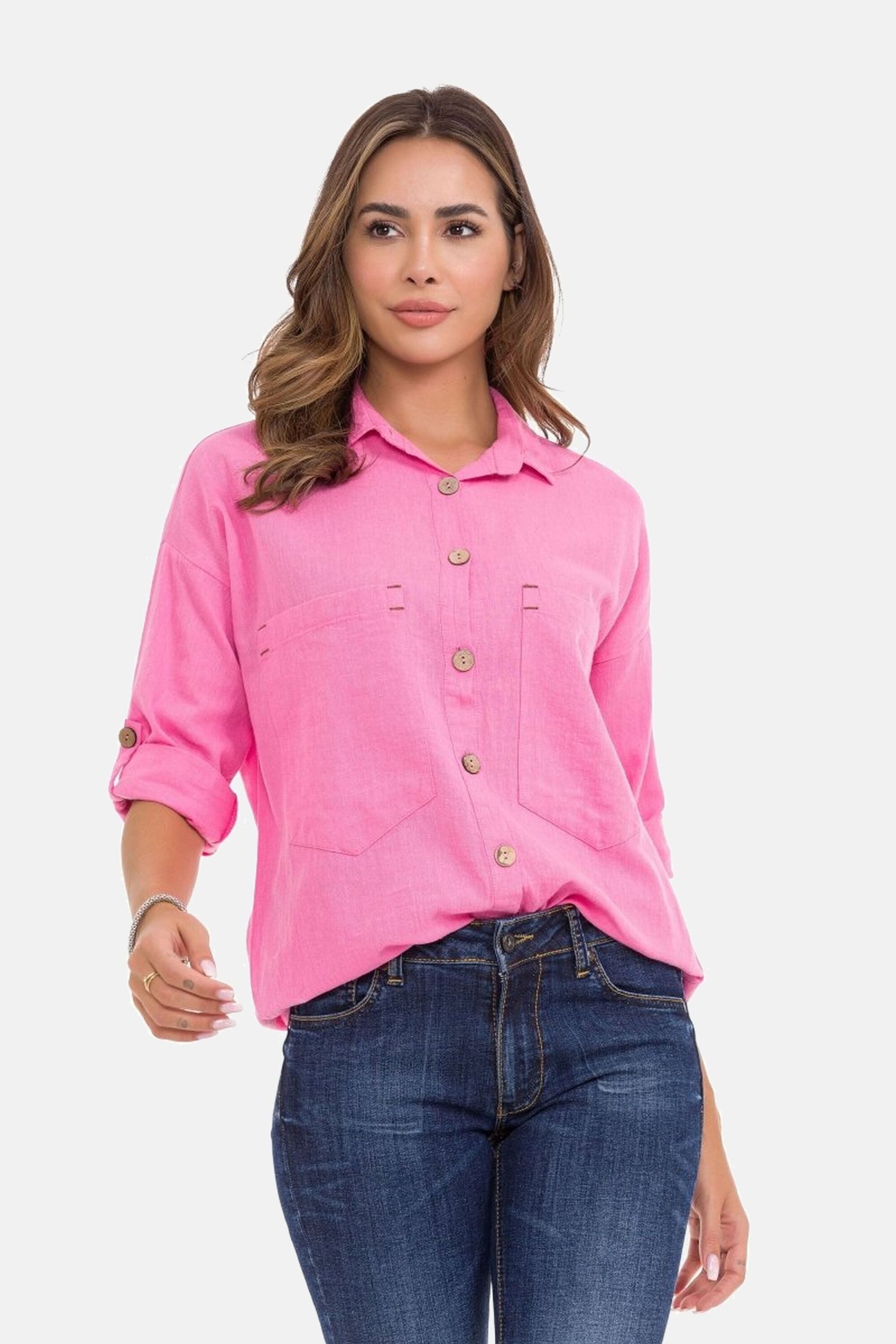 Cipo & Baxx Hemdbluse Hemdbluse (1-tlg) mit Kontrastnähten, WH132 günstig online kaufen